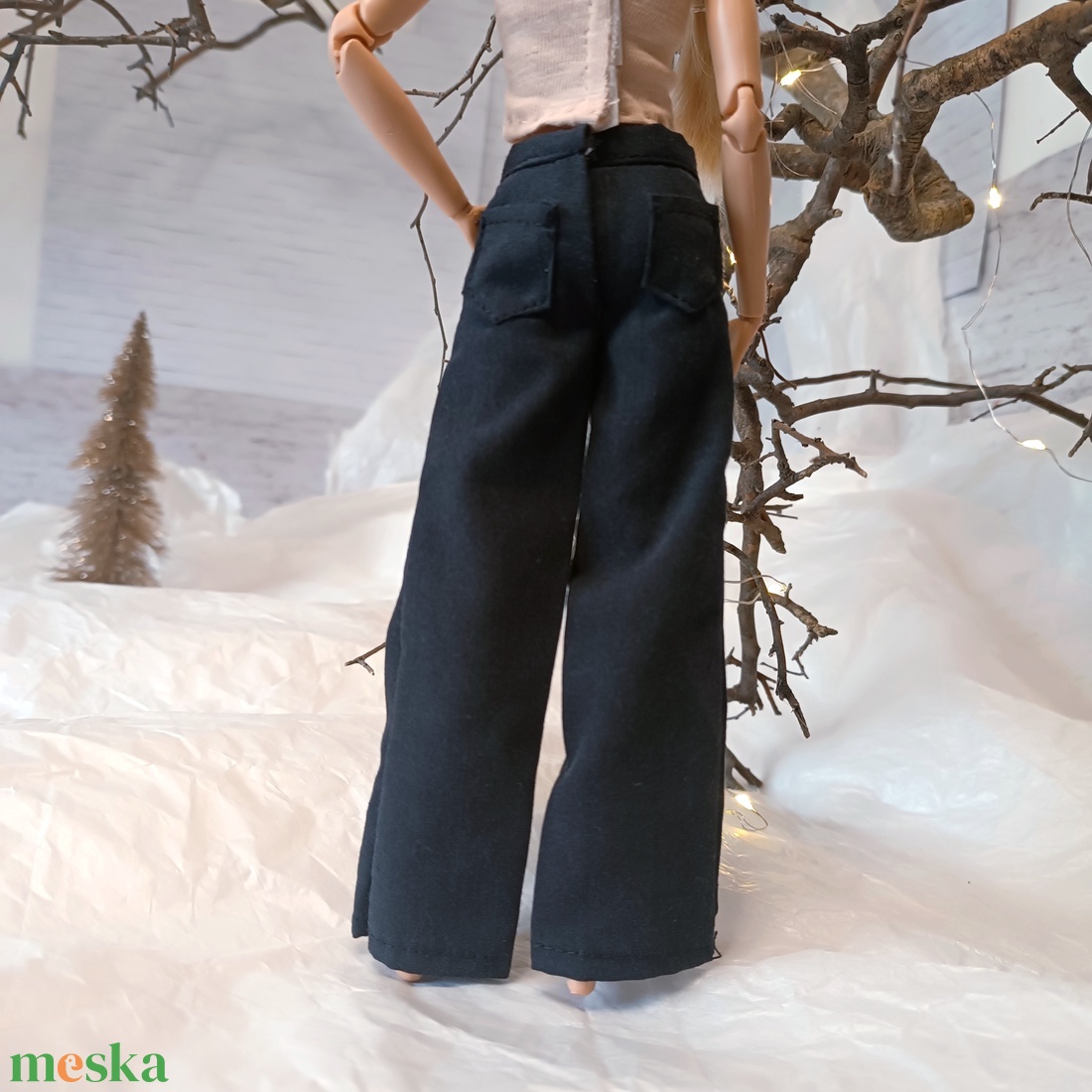 Bő szárú nadrág Barbie babára  - játék & sport - baba & babaház - barbie ruhák - Meska.hu