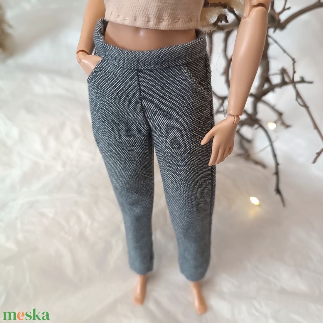 Szűk szárú nadrág Barbie babára  - játék & sport - baba & babaház - barbie ruhák - Meska.hu