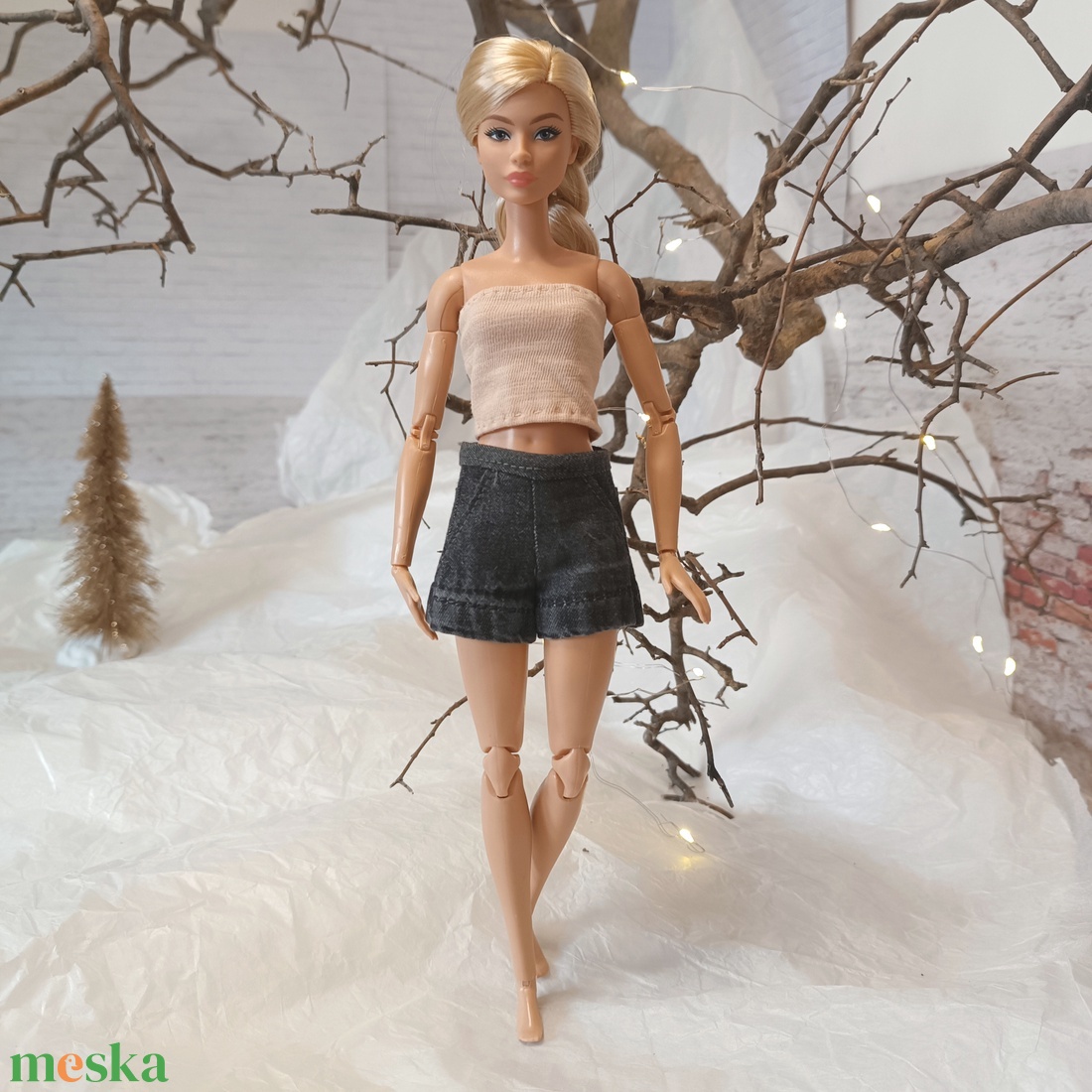 Rövidnadrág Barbie babára  - játék & sport - baba & babaház - barbie ruhák - Meska.hu