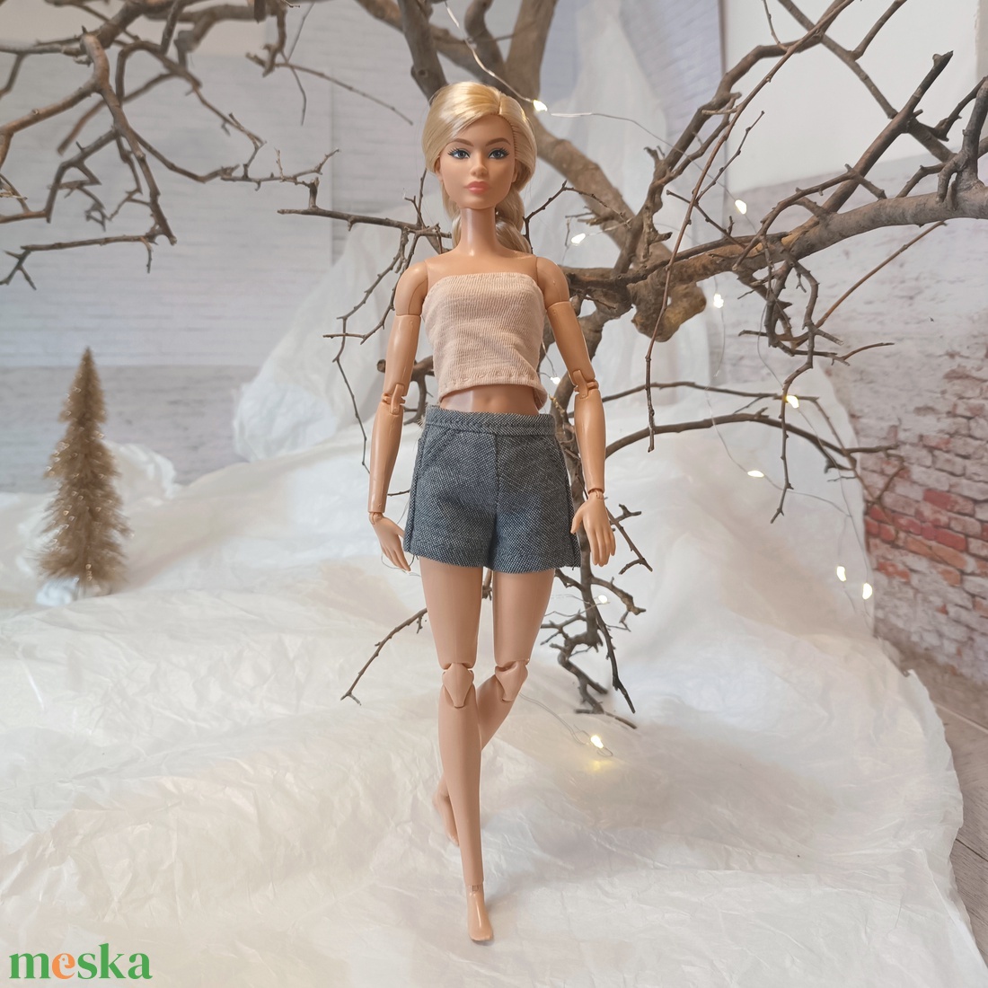 Rövidnadrág Barbie babára  - játék & sport - baba & babaház - barbie ruhák - Meska.hu