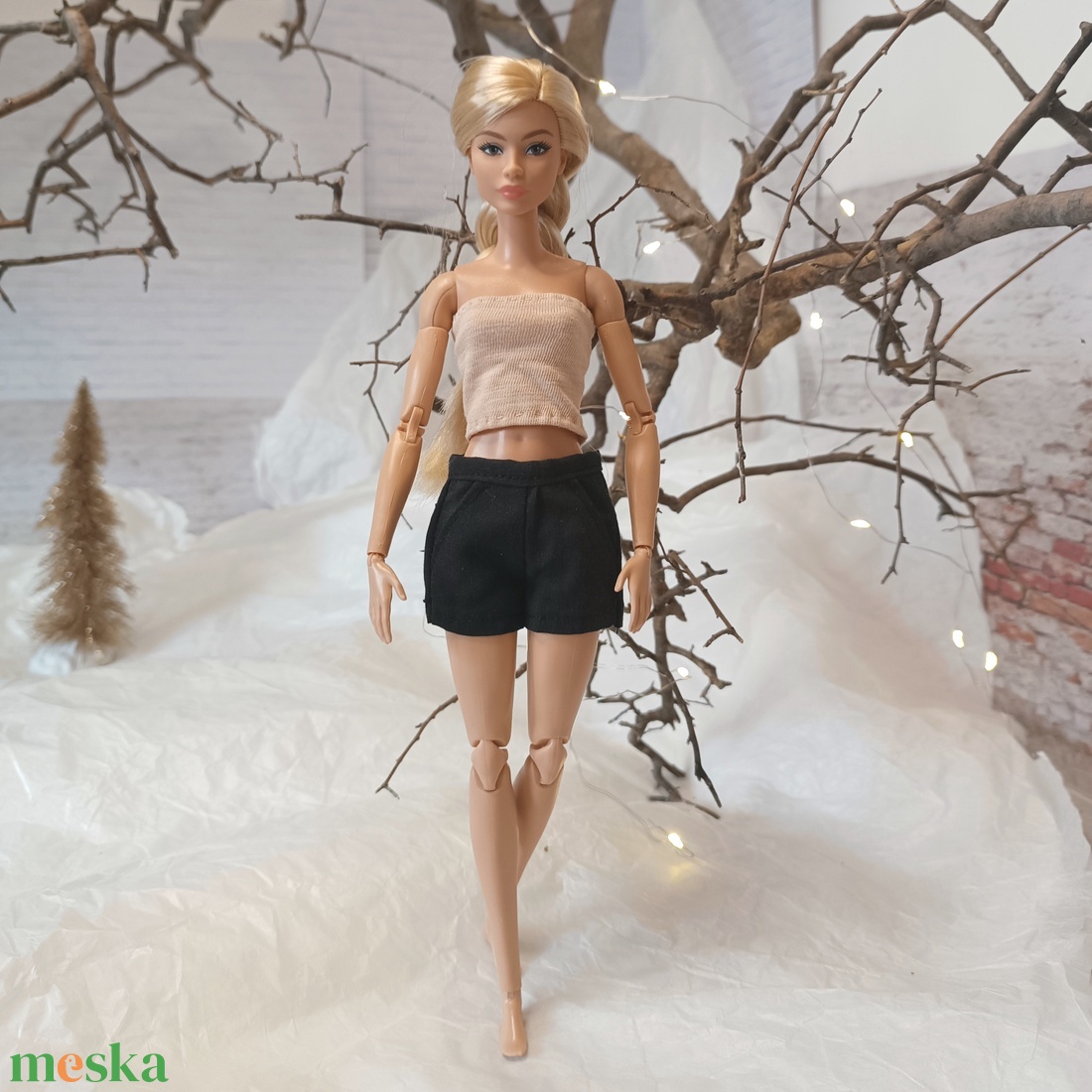 Rövidnadrág Barbie babára  - játék & sport - baba & babaház - barbie ruhák - Meska.hu