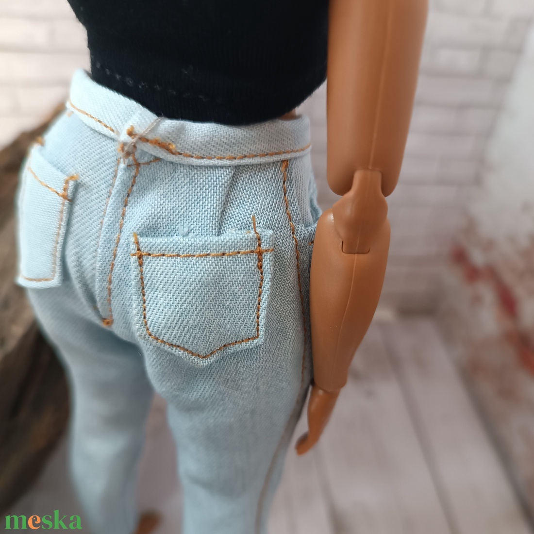 Barbie farmer nadrág, curvy  - játék & sport - baba & babaház - barbie ruhák - Meska.hu