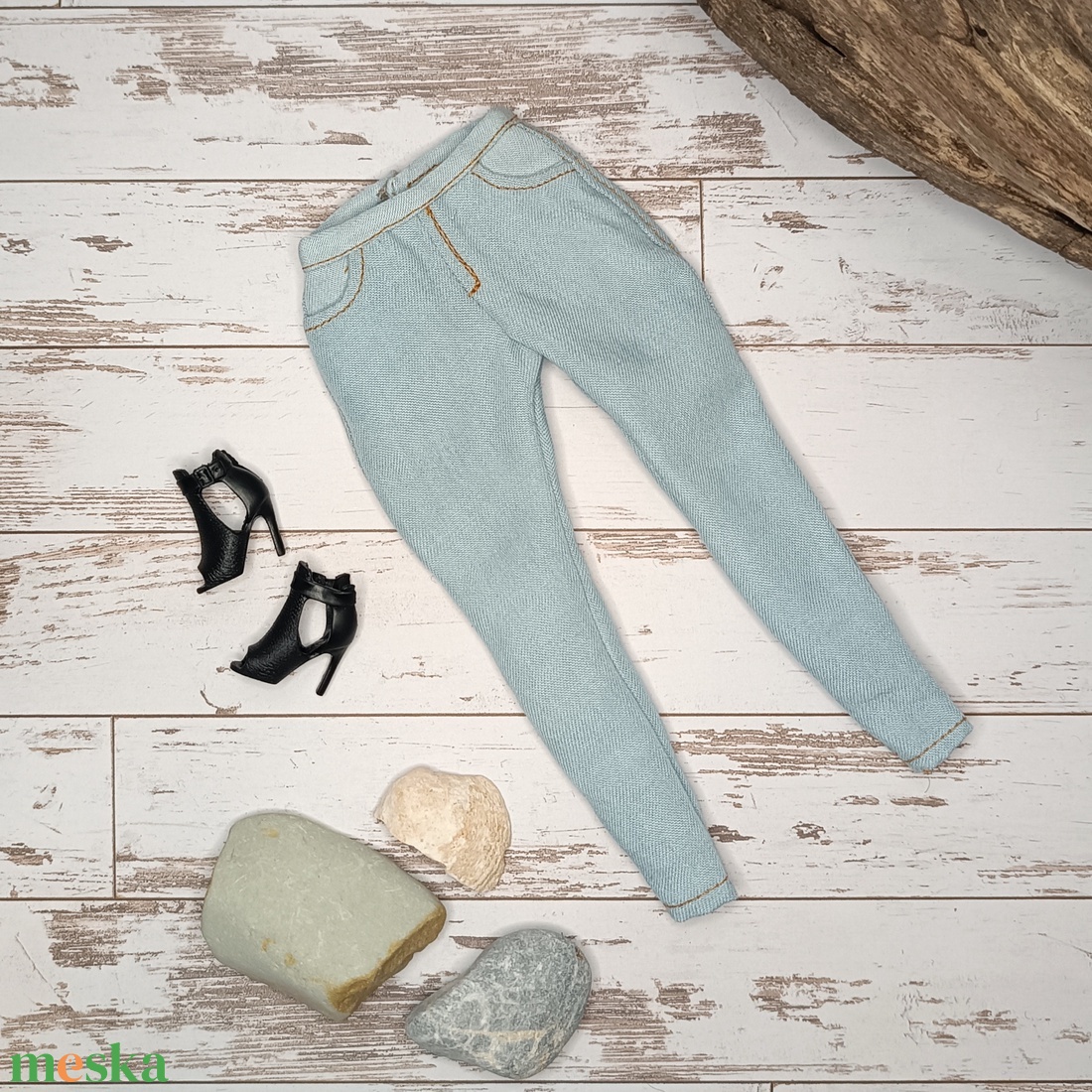 Barbie farmer nadrág, curvy  - játék & sport - baba & babaház - barbie ruhák - Meska.hu