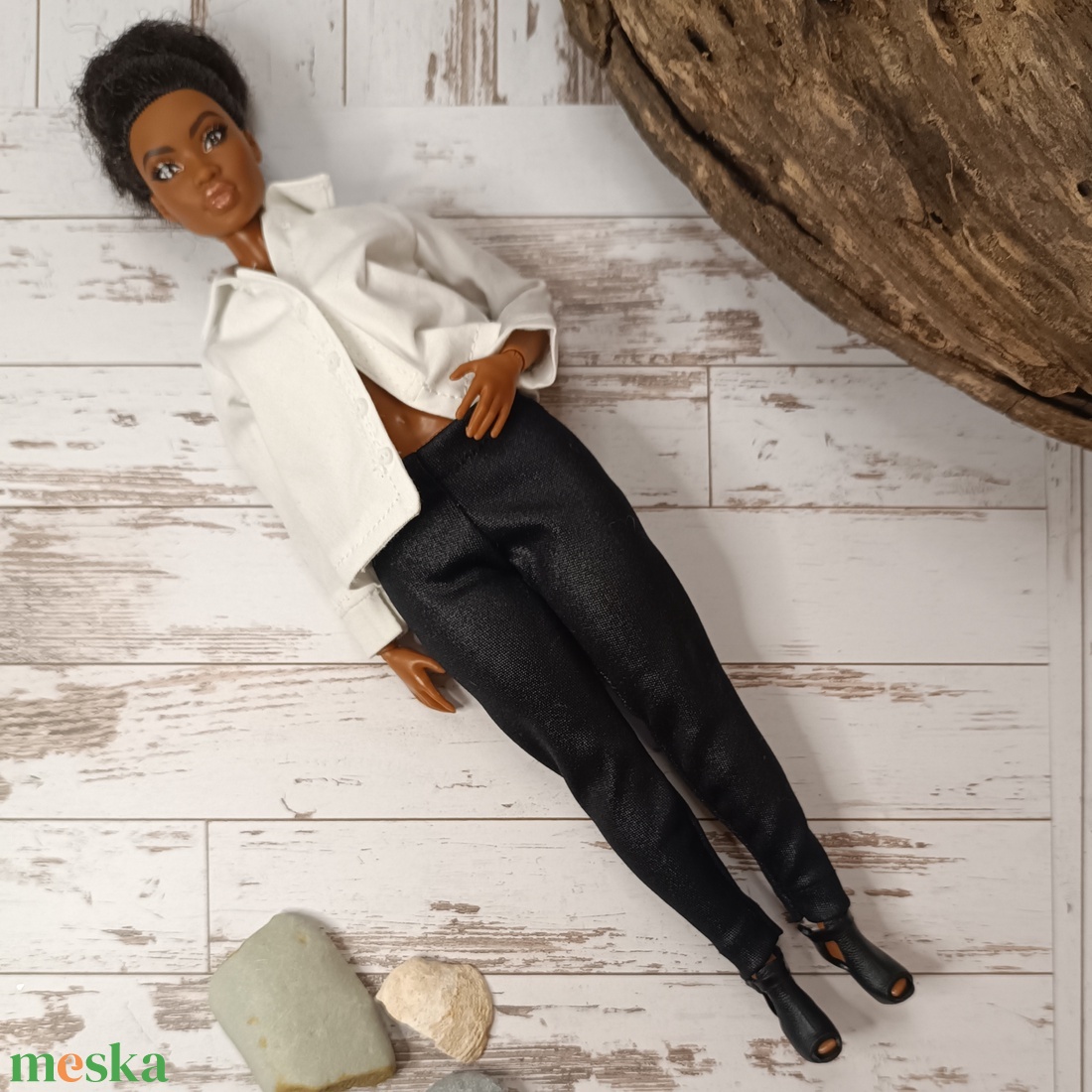 Barbie leggings, fekete nadrág  - játék & sport - baba & babaház - barbie ruhák - Meska.hu