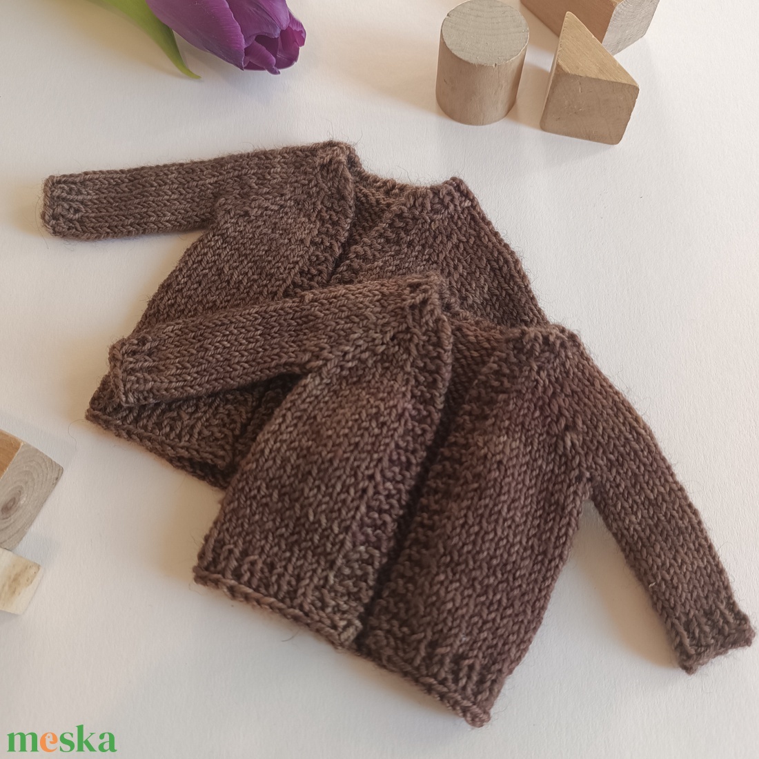 Barbie kötött kardigán  - játék & sport - baba & babaház - barbie ruhák - Meska.hu