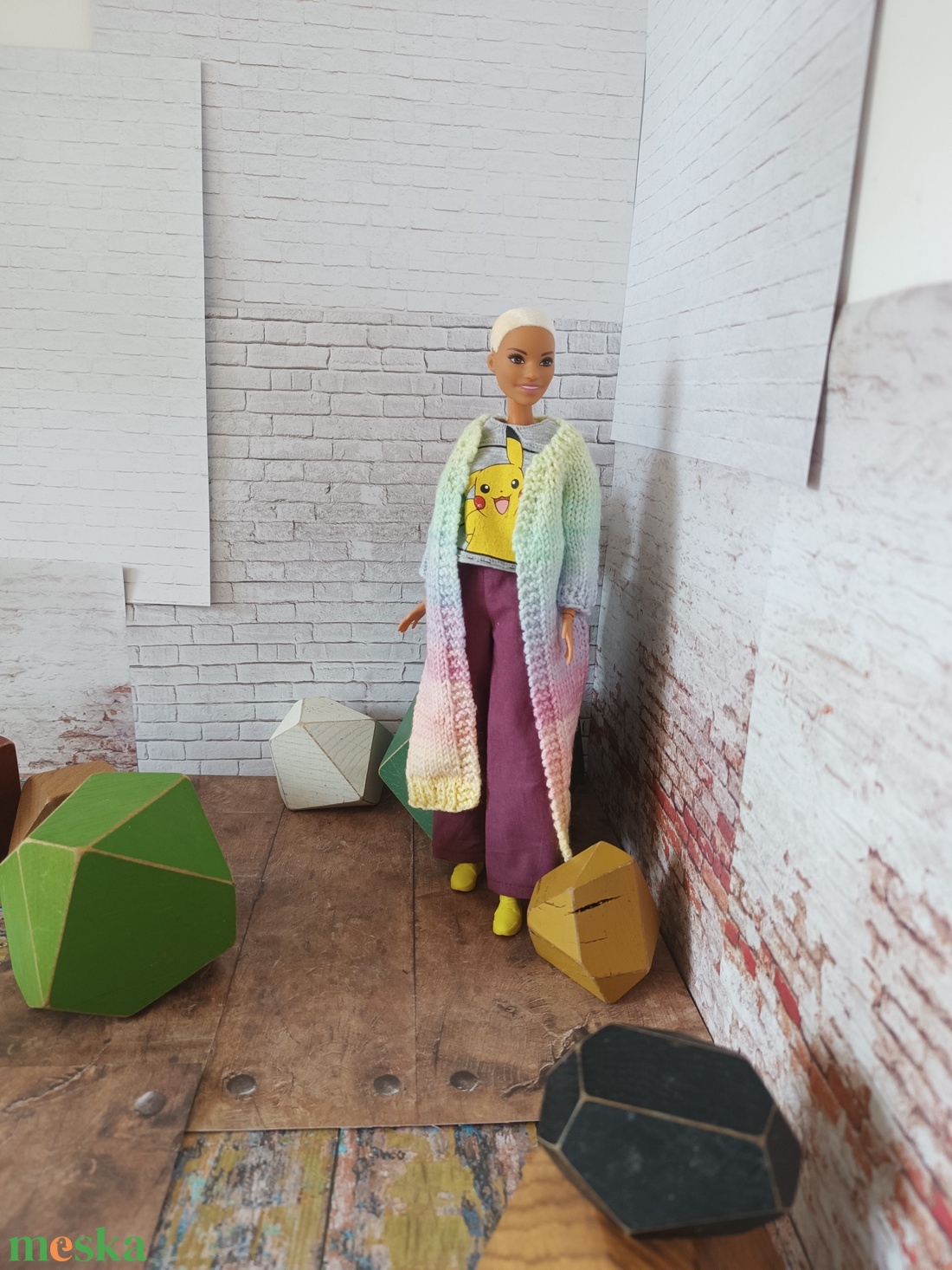 Barbie kötött kardigán  - játék & sport - baba & babaház - barbie ruhák - Meska.hu