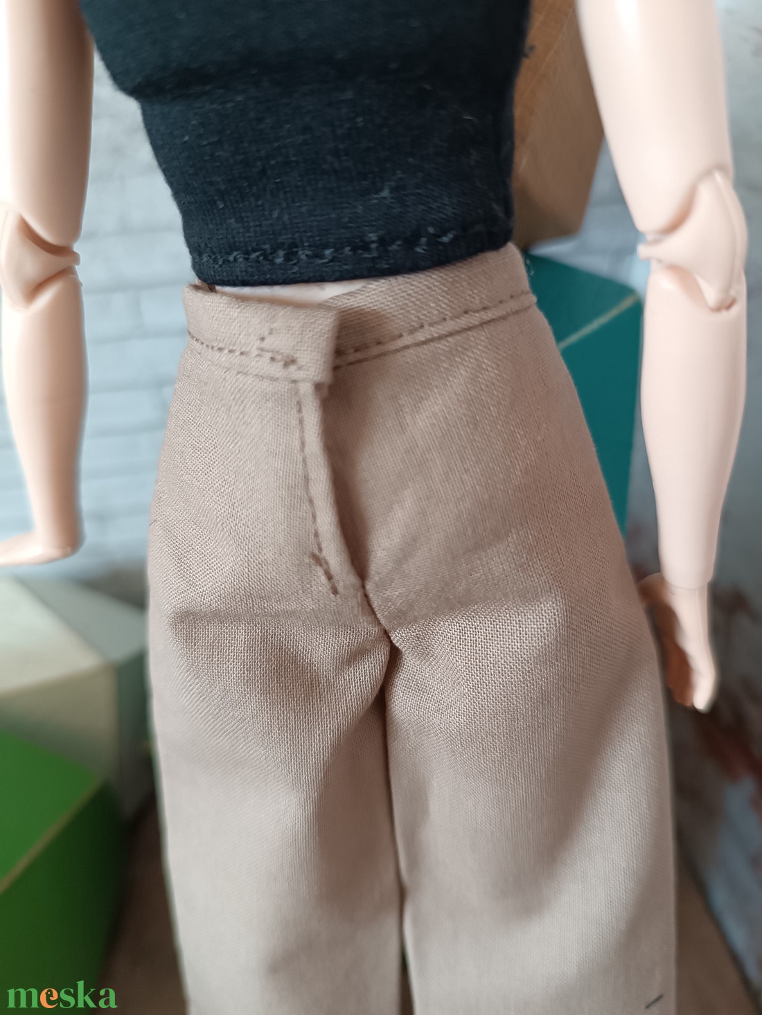 Bő szárú nadrág Barbie babára  - játék & sport - baba & babaház - barbie ruhák - Meska.hu