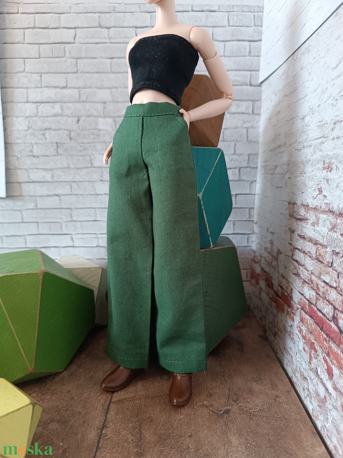 Bő szárú nadrág Barbie babára  - játék & sport - baba & babaház - barbie ruhák - Meska.hu