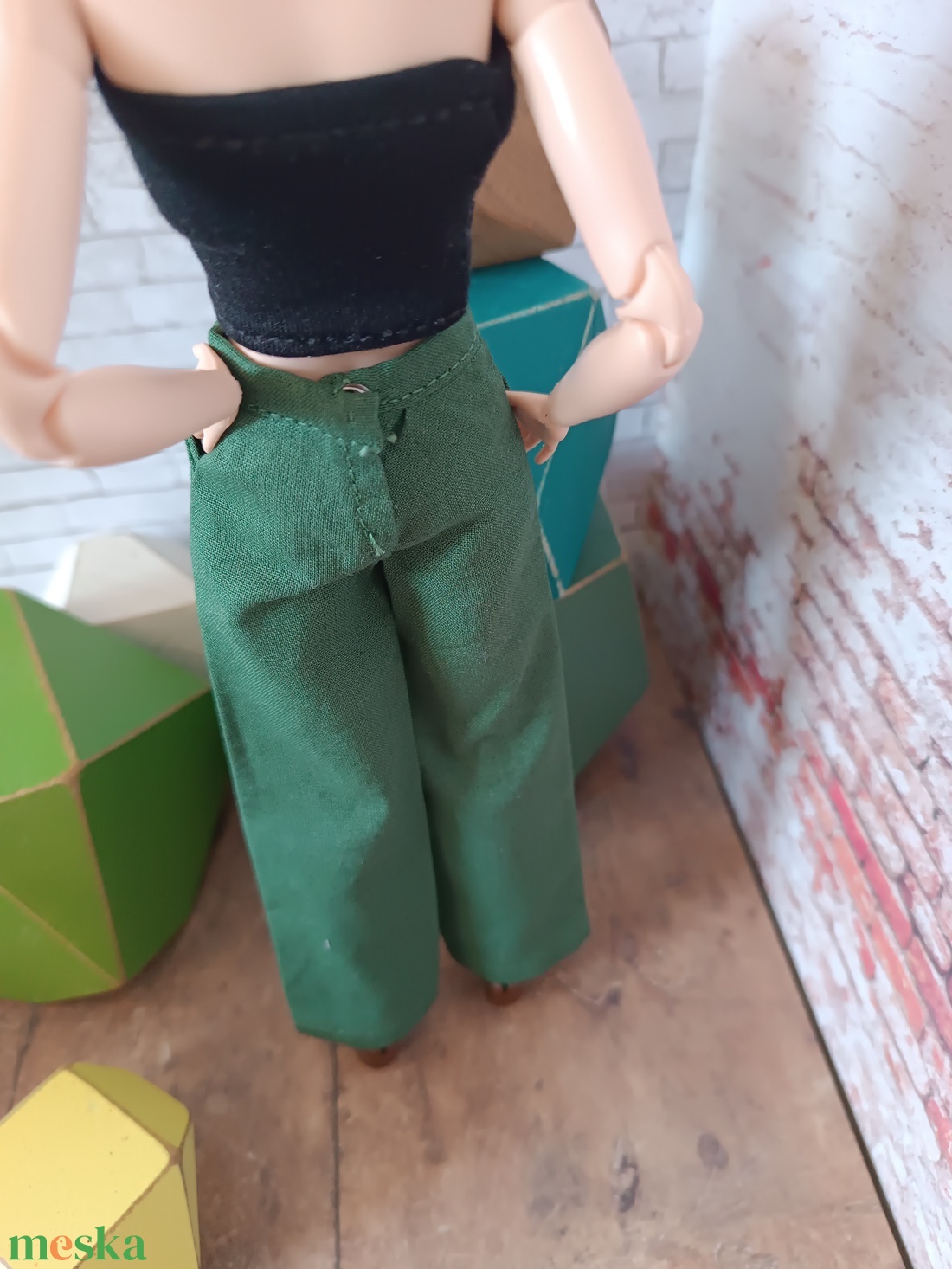 Bő szárú nadrág Barbie babára  - játék & sport - baba & babaház - barbie ruhák - Meska.hu