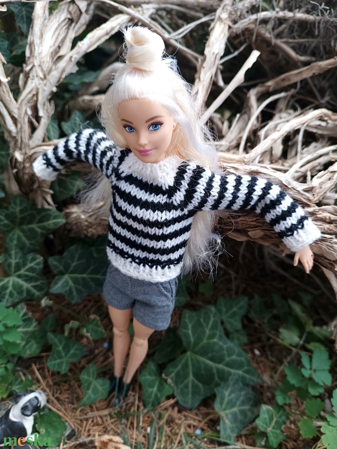 Barbie kötött pulcsi  - játék & sport - baba & babaház - barbie ruhák - Meska.hu
