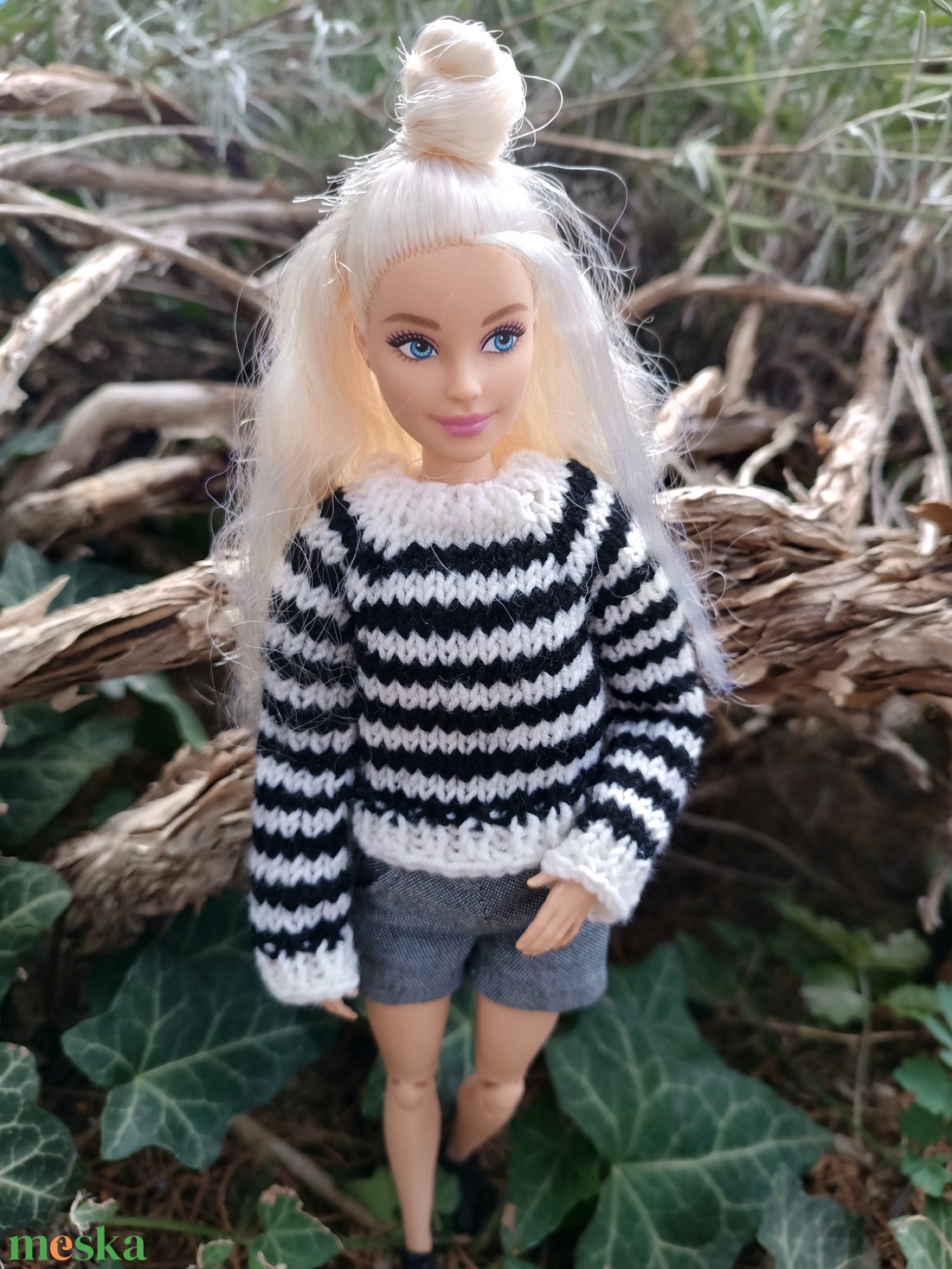 Barbie kötött pulcsi  - játék & sport - baba & babaház - barbie ruhák - Meska.hu