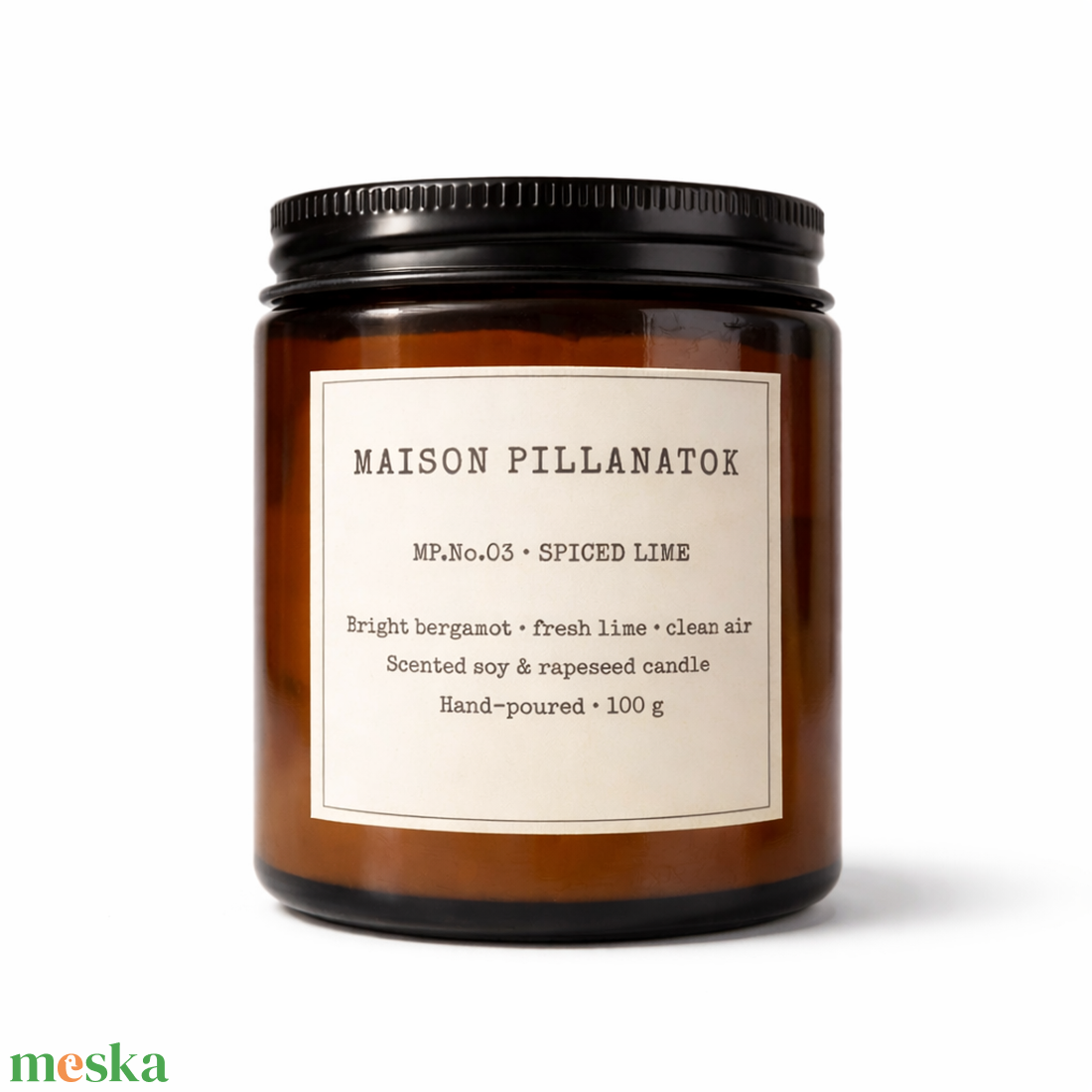 MP.No.03 - SPICED LIME - otthon & életmód - gyertya, illat, aroma - gyertya - Meska.hu