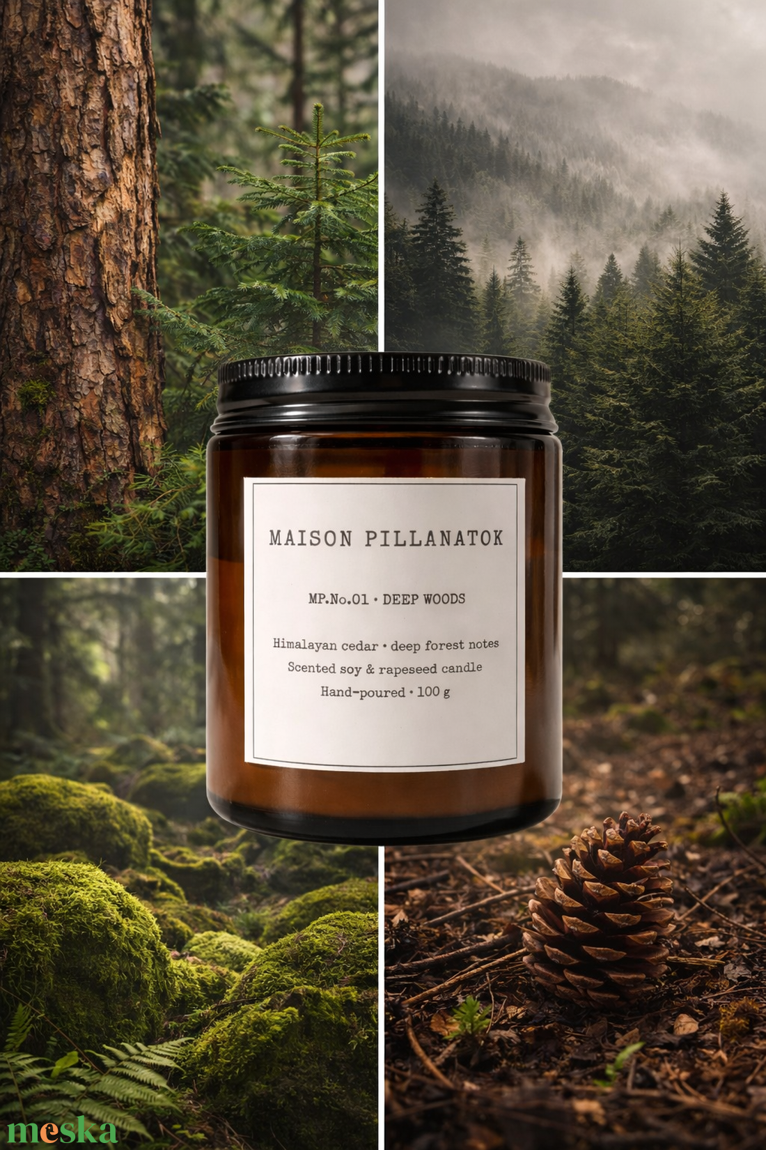 MP.No.01 - DEEP WOODS - otthon & életmód - gyertya, illat, aroma - gyertya - Meska.hu