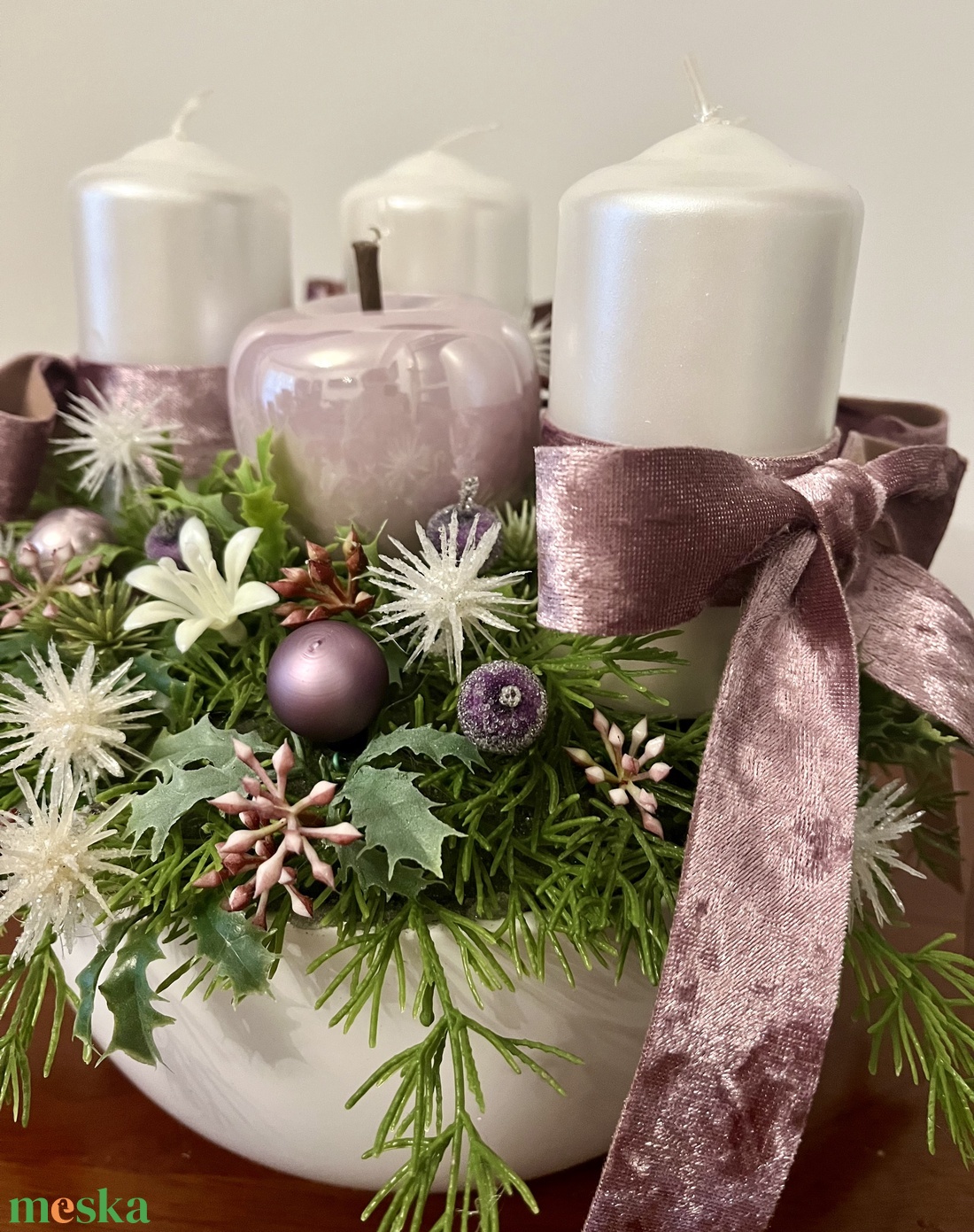 Pasztell lila adventi, karácsonyi asztaldísz - karácsony - adventi díszek - adventi asztaldísz - Meska.hu Pasztell lila adventi, karácsonyi asztaldísz - karácsony - adventi díszek - adventi asztaldísz - Meska.hu