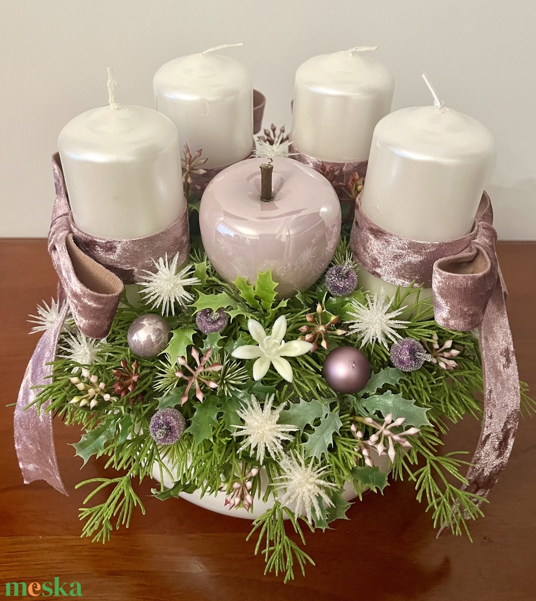 Pasztell lila adventi, karácsonyi asztaldísz - karácsony - adventi díszek - adventi asztaldísz - Meska.hu Pasztell lila adventi, karácsonyi asztaldísz - karácsony - adventi díszek - adventi asztaldísz - Meska.hu