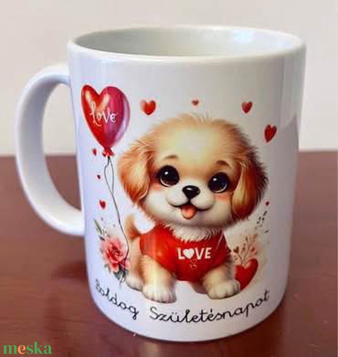 Kutyus bögre születésnapra - otthon & életmód - konyhafelszerelés, tálalás - tálalás - bögre & csésze - Meska.hu