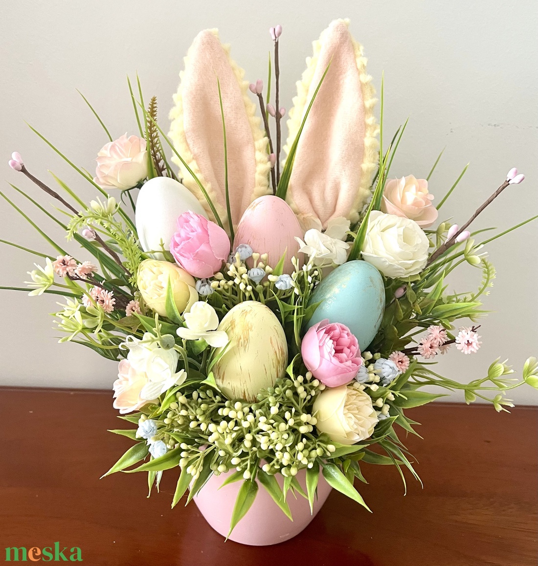 Nyuszifüles asztaldísz - otthon & életmód - dekoráció - húsvéti asztaldíszek - Meska.hu