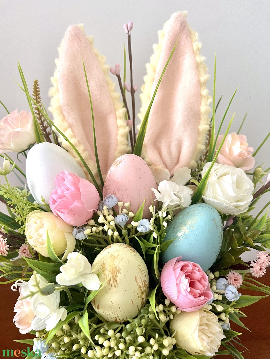 Nyuszifüles asztaldísz - otthon & életmód - dekoráció - húsvéti asztaldíszek - Meska.hu