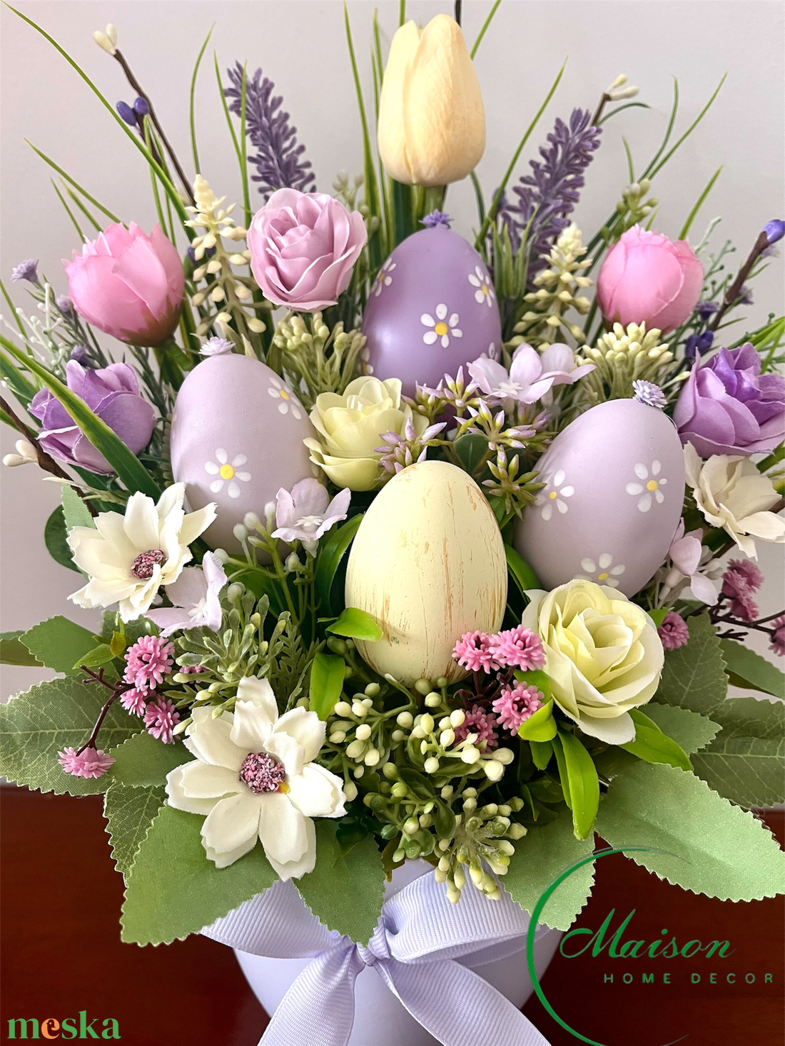 Pasztell lila húsvéti asztaldísz - otthon & életmód - dekoráció - húsvéti asztaldíszek - Meska.hu