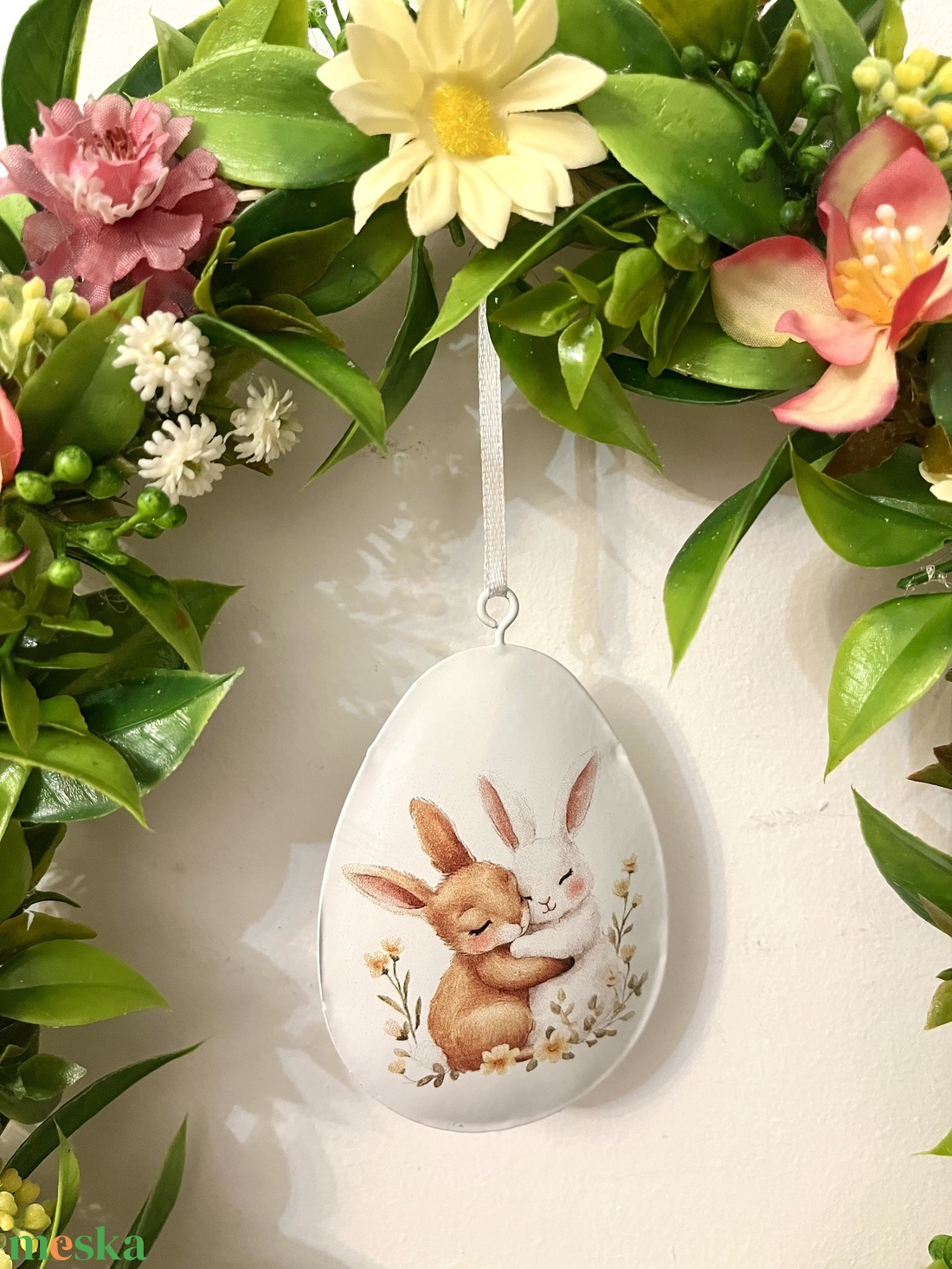 Tojás alakú kopogtató, ajtódísz - otthon & életmód - dekoráció - ajtó- és ablak dekoráció - ajtódísz & kopogtató - Meska.hu