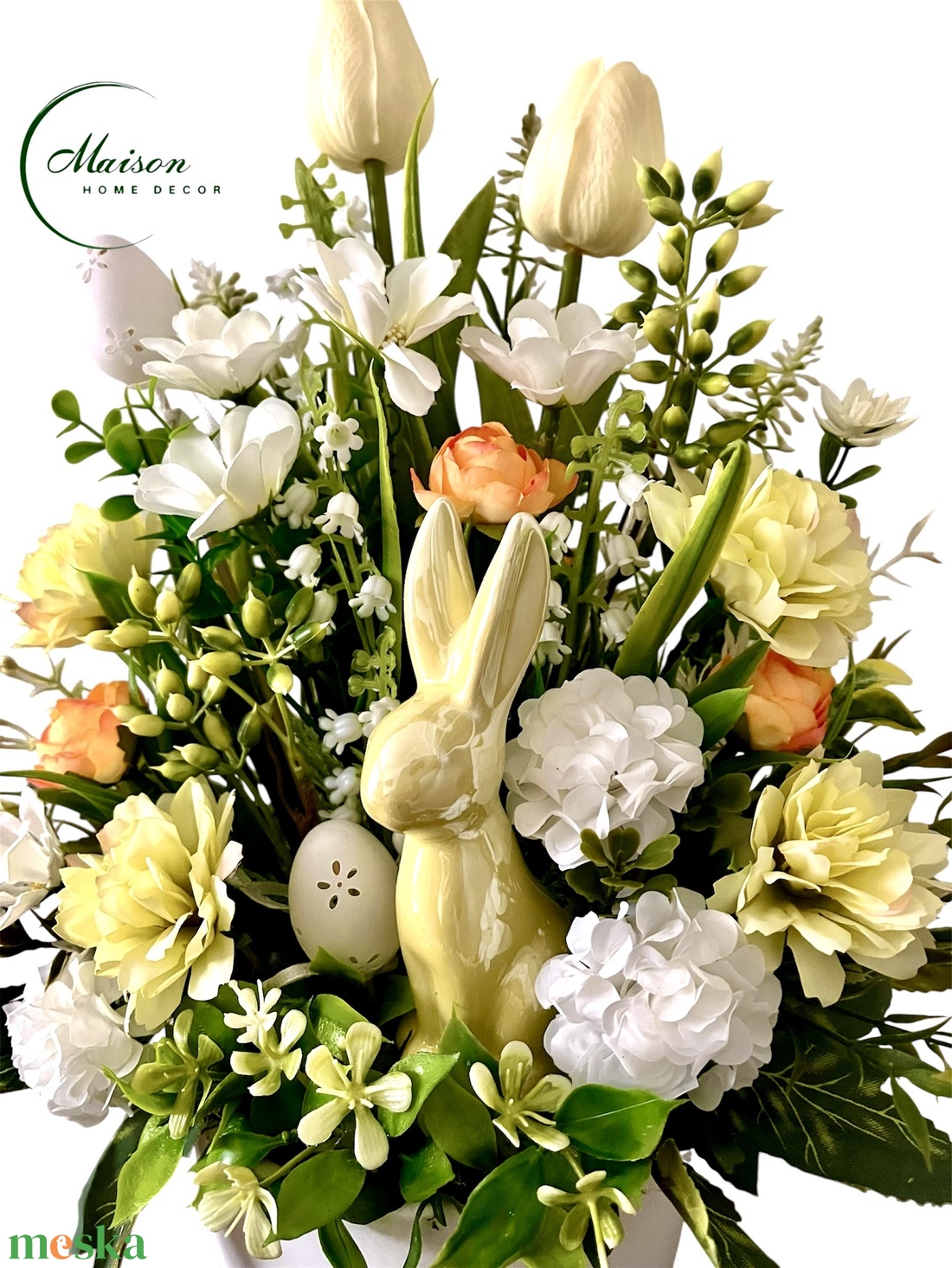 Üde, tavaszi asztaldísz - ünnepi díszek, dekorációk - húsvéti díszek és dekorációk - húsvéti virágos díszek - Meska.hu