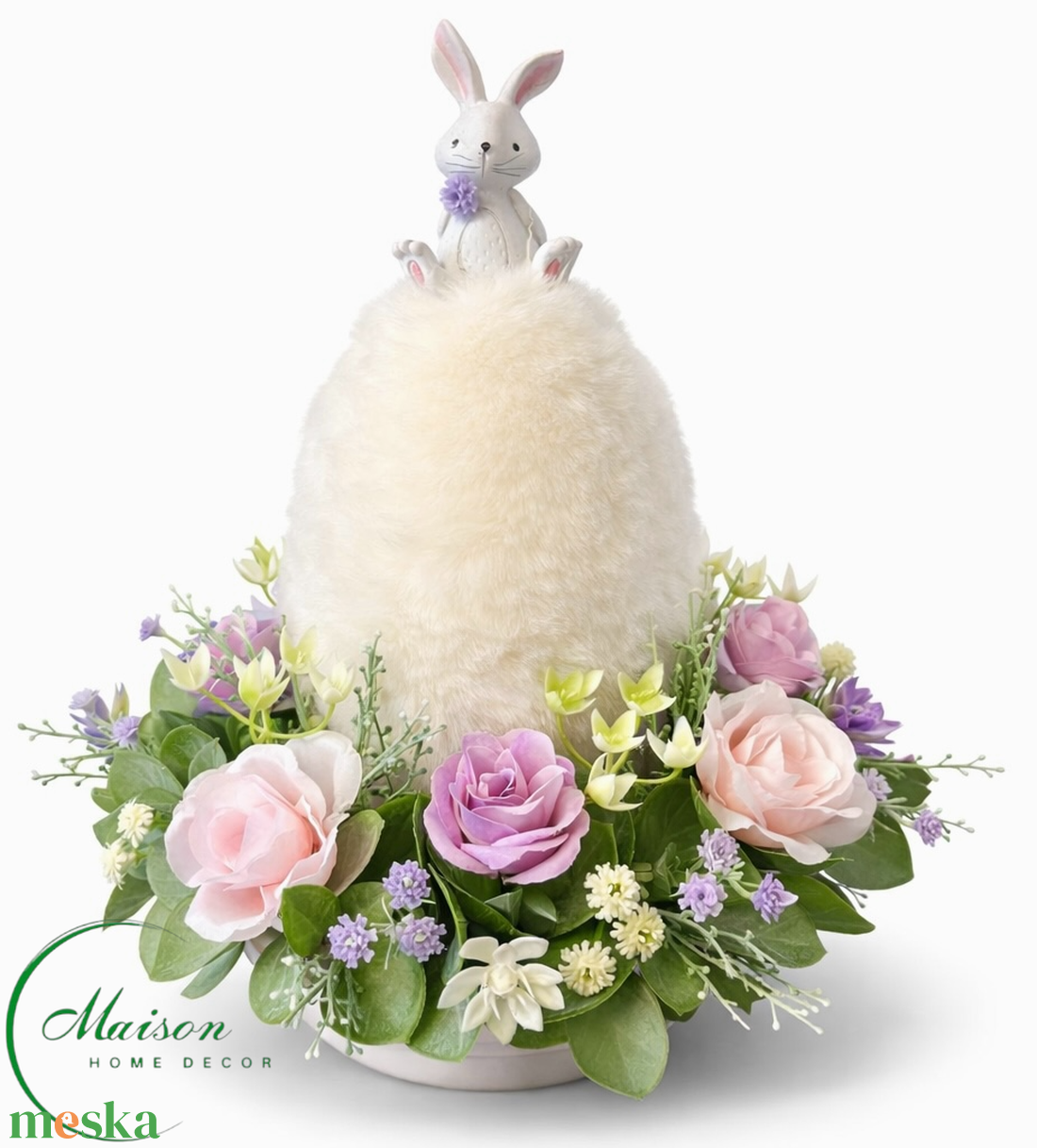 Húsvéti asztaldísz mókás nyuszival - ünnepi díszek, dekorációk - húsvéti díszek és dekorációk - húsvéti asztaldíszek - Meska.hu