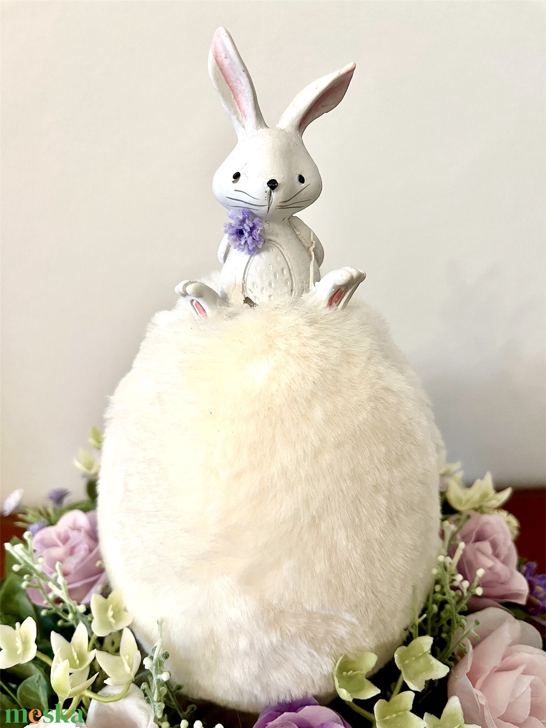Húsvéti asztaldísz mókás nyuszival - ünnepi díszek, dekorációk - húsvéti díszek és dekorációk - húsvéti asztaldíszek - Meska.hu