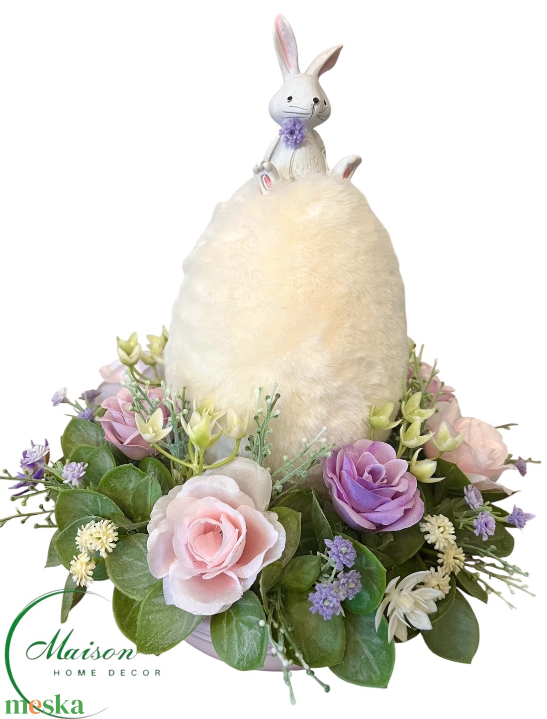 Húsvéti asztaldísz mókás nyuszival - ünnepi díszek, dekorációk - húsvéti díszek és dekorációk - húsvéti asztaldíszek - Meska.hu