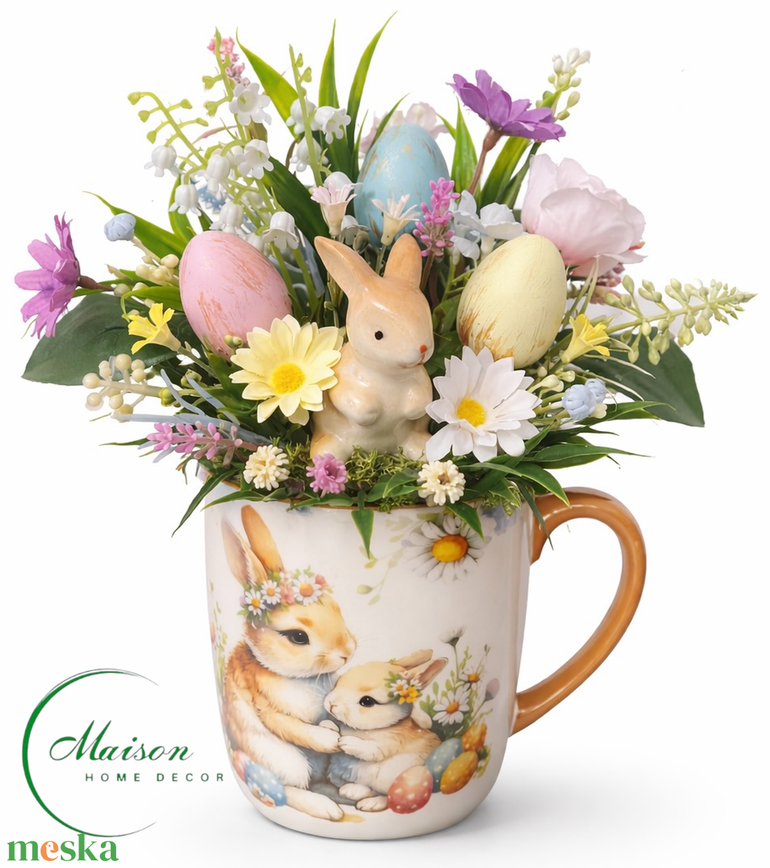 Nyuszi asztaldísz - ünnepi díszek, dekorációk - húsvéti díszek és dekorációk - húsvéti asztaldíszek - Meska.hu