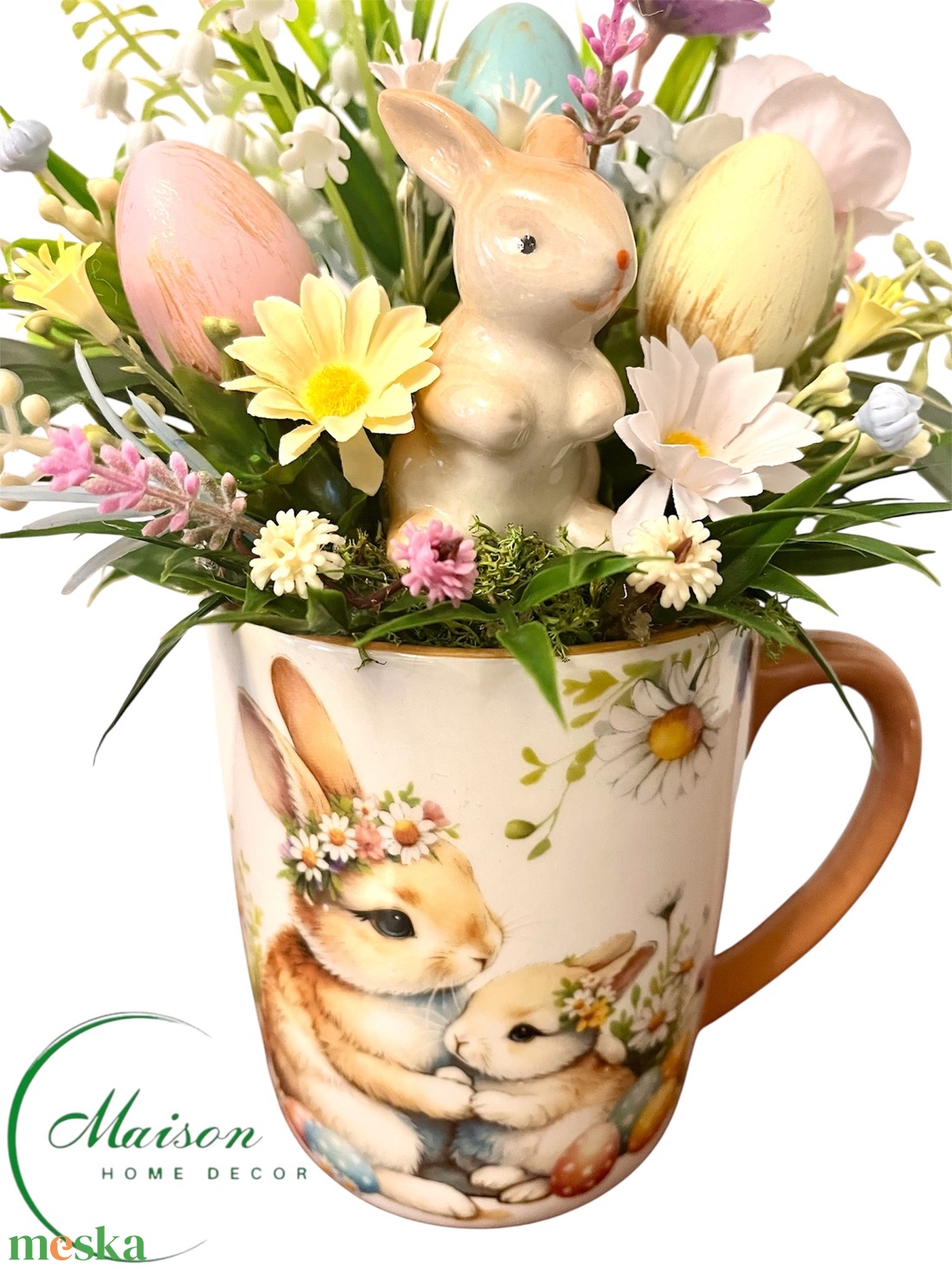 Nyuszi asztaldísz - ünnepi díszek, dekorációk - húsvéti díszek és dekorációk - húsvéti asztaldíszek - Meska.hu