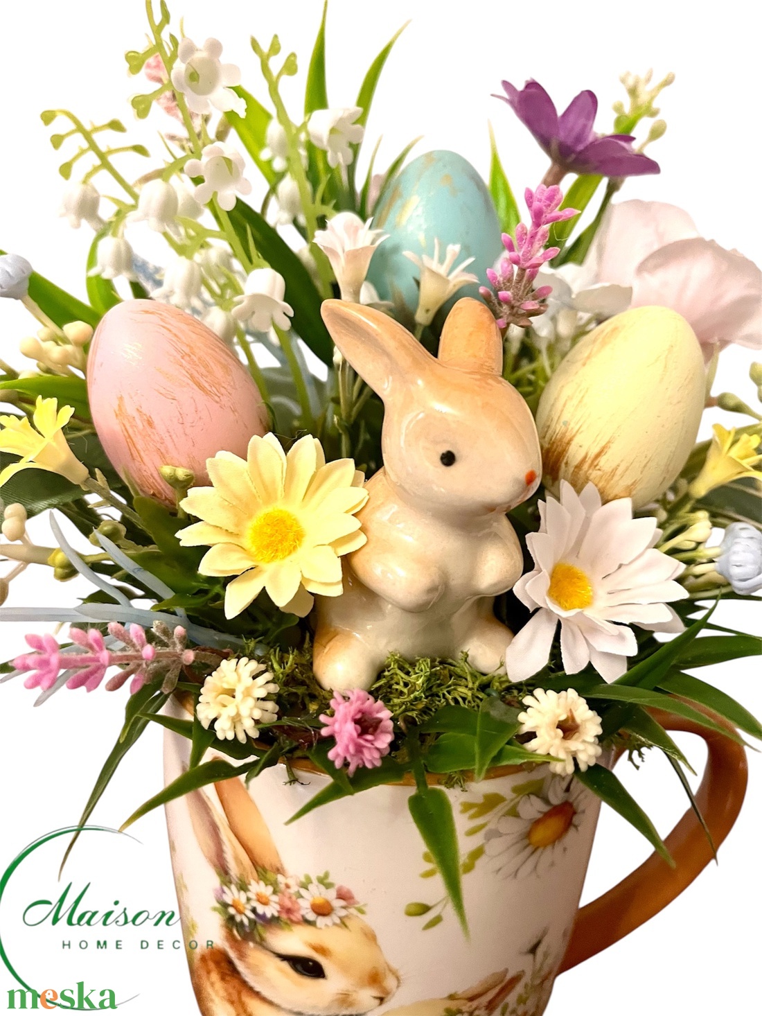 Nyuszi asztaldísz - ünnepi díszek, dekorációk - húsvéti díszek és dekorációk - húsvéti asztaldíszek - Meska.hu