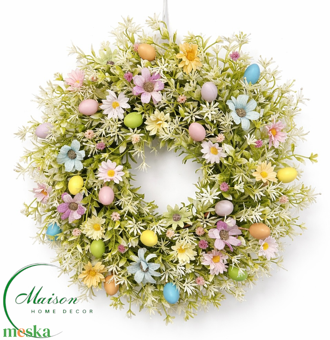 Színes, húsvéti ajtódísz, kopogtató, koszorú - otthon & életmód - dekoráció - ajtó- és ablak dekoráció - ajtódísz & kopogtató - Meska.hu