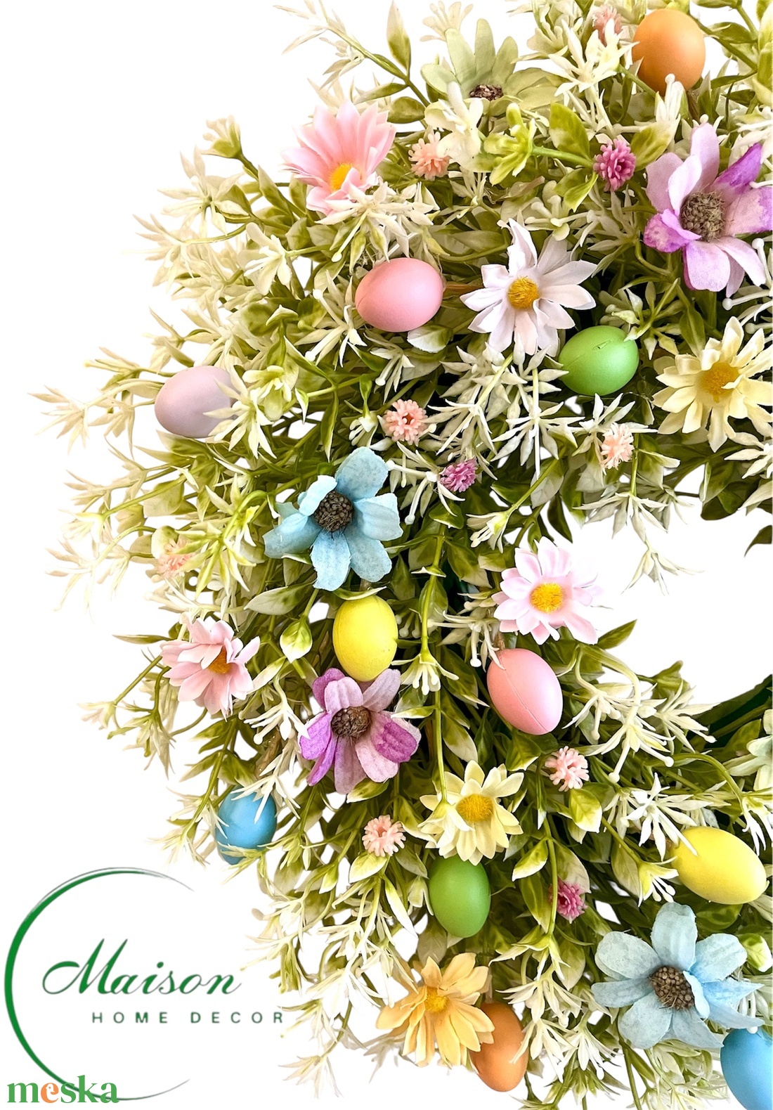 Színes, húsvéti ajtódísz, kopogtató, koszorú - otthon & életmód - dekoráció - ajtó- és ablak dekoráció - ajtódísz & kopogtató - Meska.hu