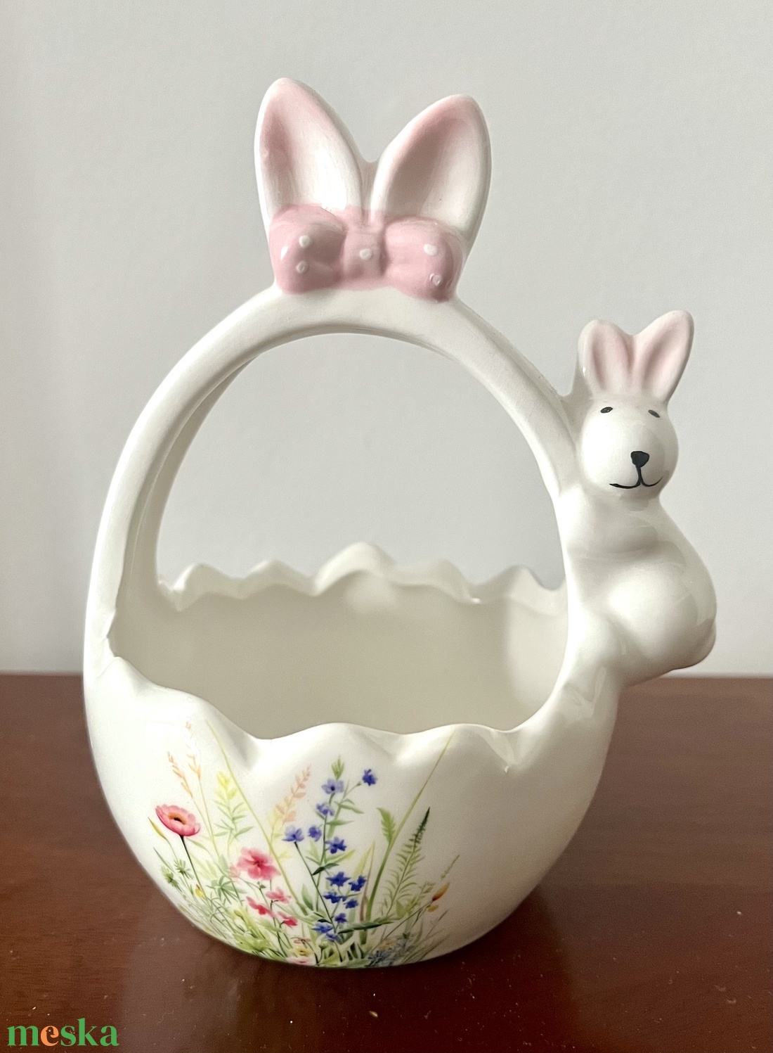 Nyuszis húsvéti kínáló, asztaldísz - ünnepi díszek, dekorációk - húsvéti díszek és dekorációk - húsvéti asztaldíszek - Meska.hu