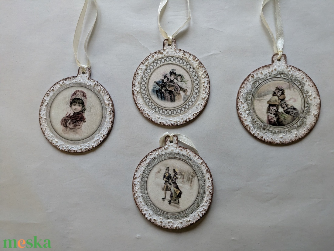 Vintage karácsonyfadíszek - karácsony - karácsonyi lakásdekoráció - karácsonyfadíszek - Meska.hu