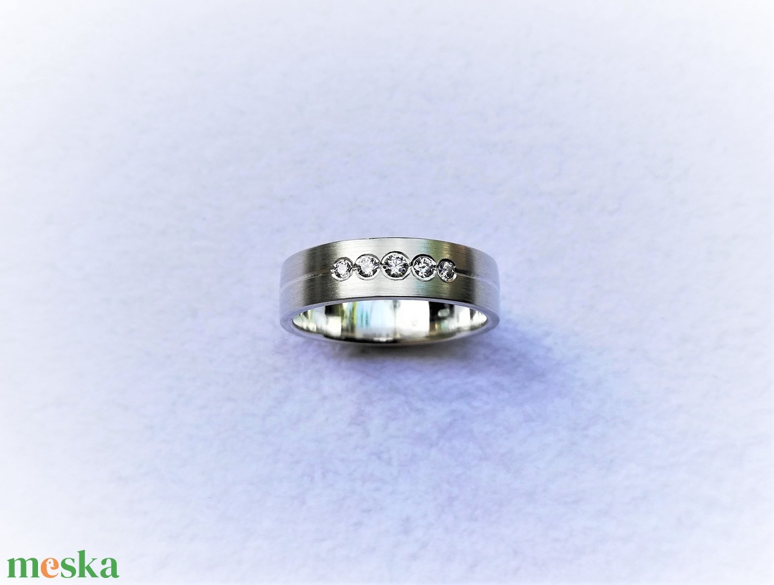 Köves, vésett ezüst gyűrű - ékszer - gyűrű - többköves gyűrű - Meska.hu