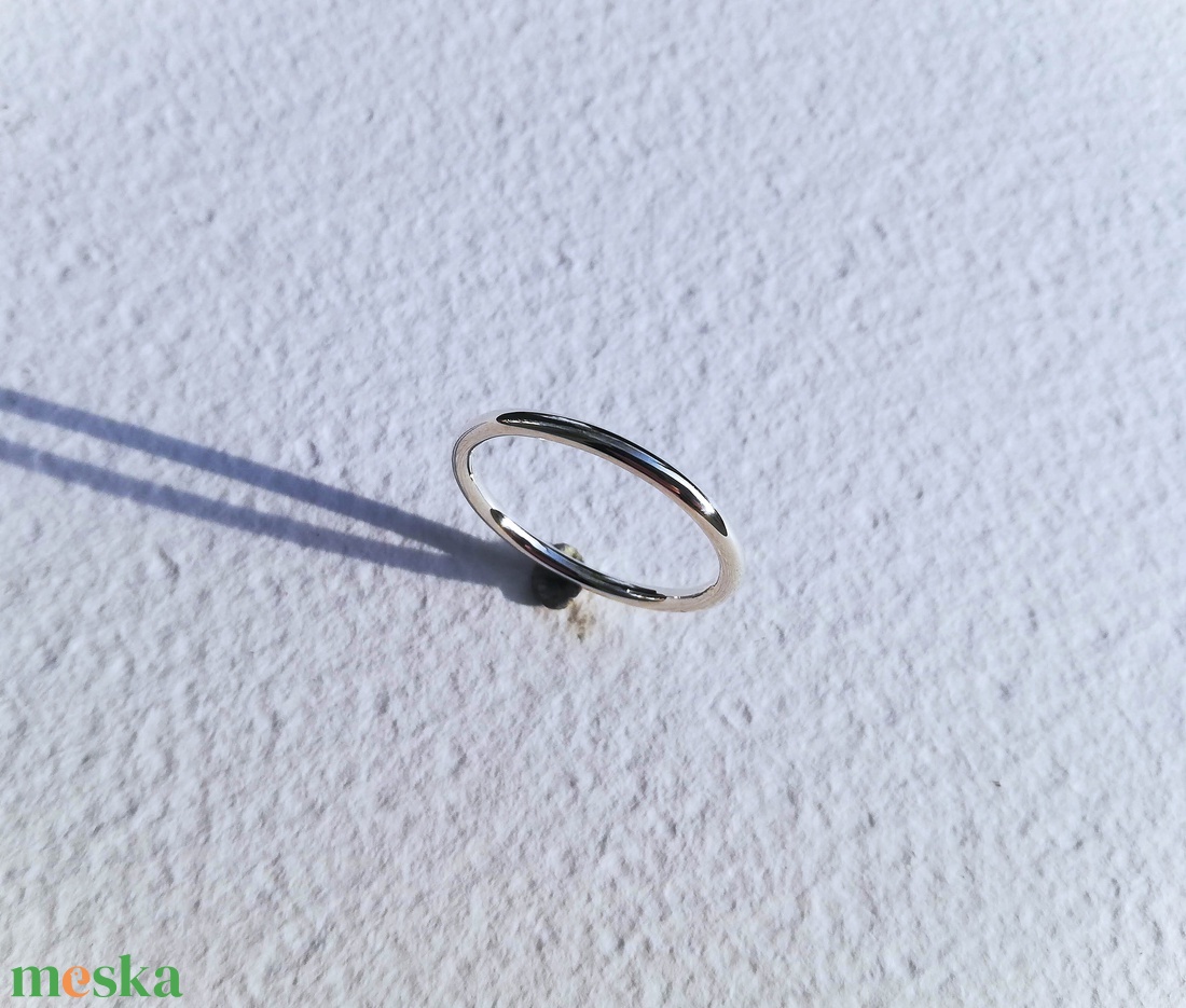 Tükörfényes ezüst karikagyűrű (50,51,52,53,54,55,59) - esküvő - ékszer - karikagyűrű - Meska.hu