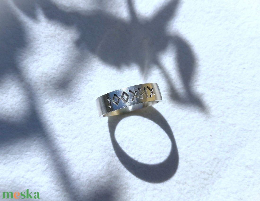 Rovásírásos ezüst gyűrű - ékszer - gyűrű - kerek gyűrű - Meska.hu