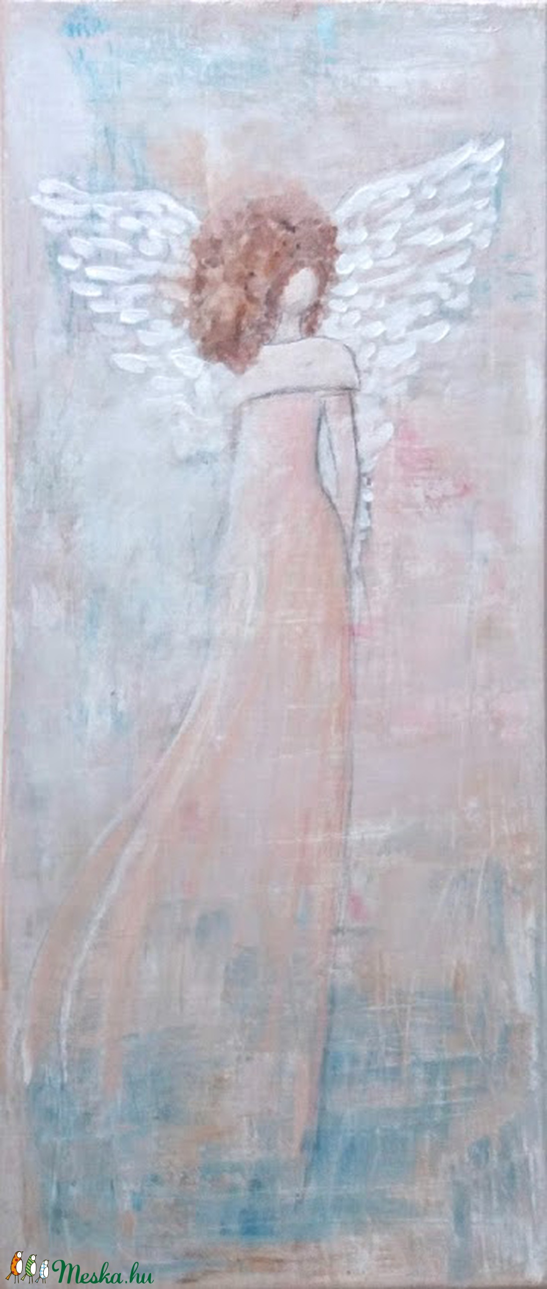 Angyal Festmény 25x58cm vászonra - művészet - festmény - akril - Meska.hu Angyal Festmény 25x58cm vászonra - művészet - festmény - akril - Meska.hu