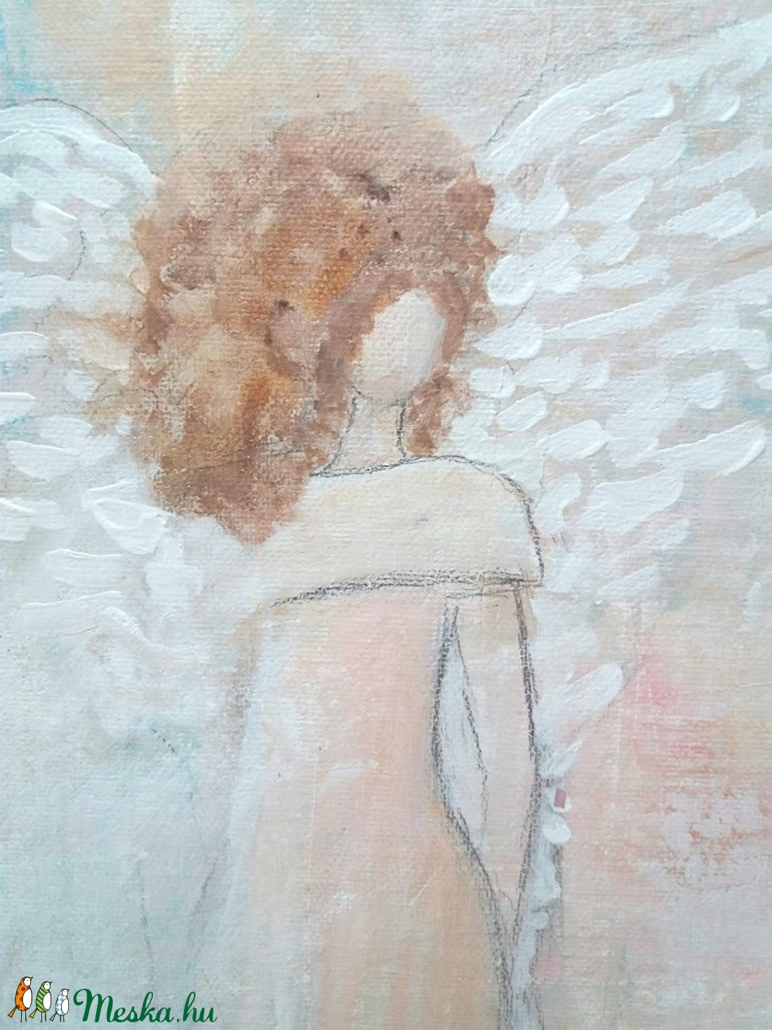 Angyal Festmény 25x58cm vászonra - művészet - festmény - akril - Meska.hu Angyal Festmény 25x58cm vászonra - művészet - festmény - akril - Meska.hu