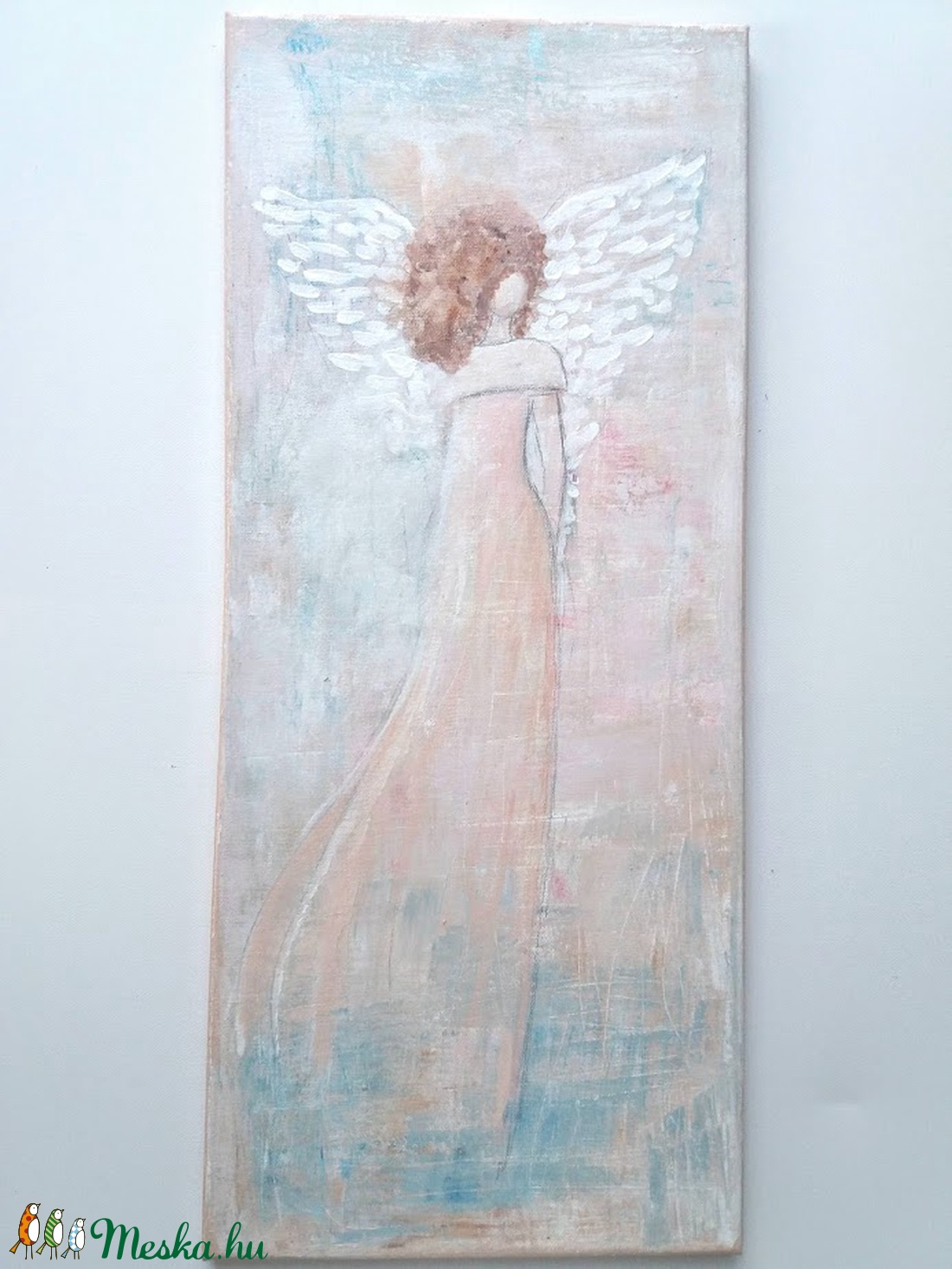 Angyal Festmény 25x58cm vászonra - művészet - festmény - akril - Meska.hu Angyal Festmény 25x58cm vászonra - művészet - festmény - akril - Meska.hu