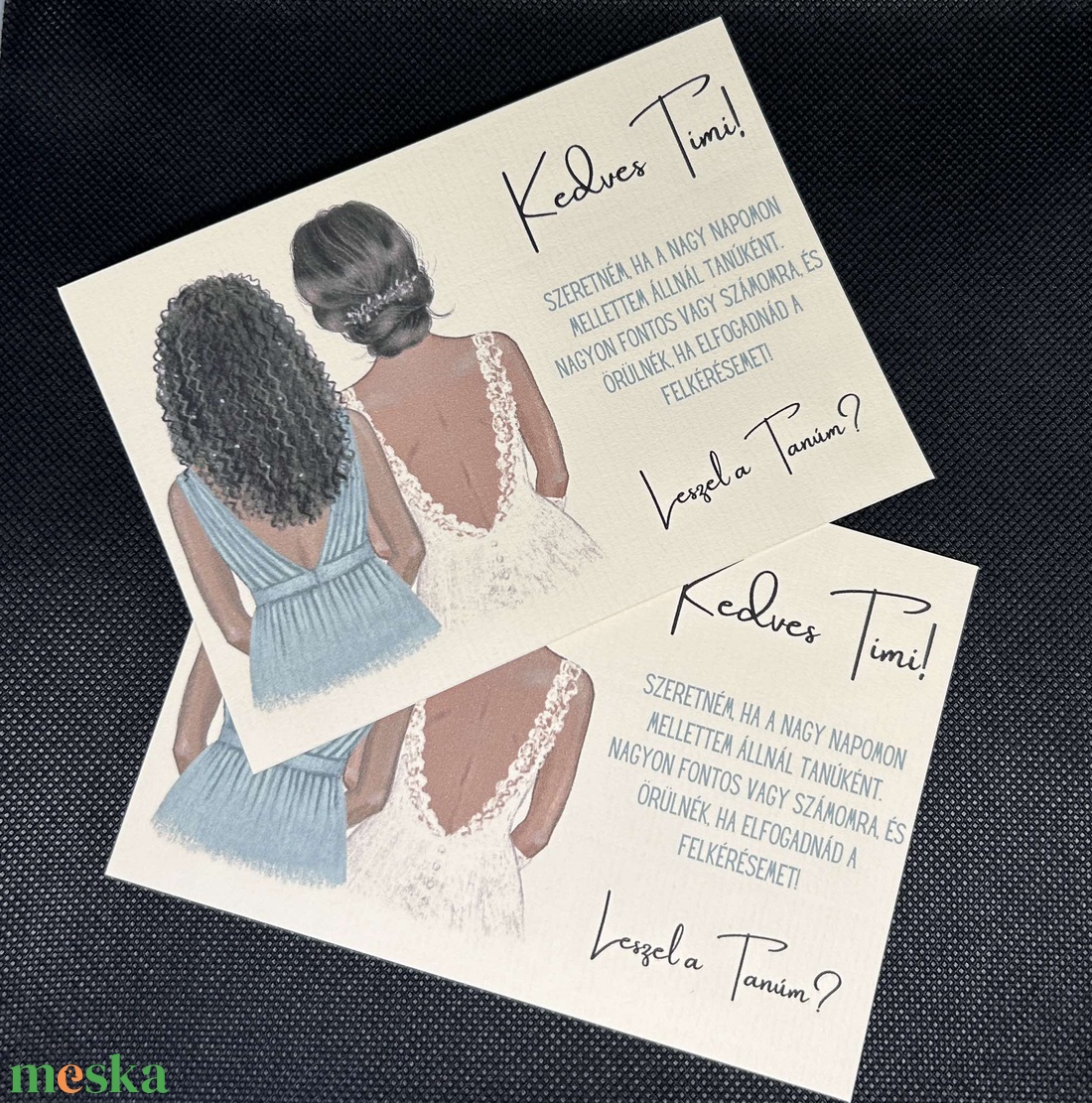 Tanú felkérő (női) - esküvő - meghívó & kártya - tanú felkérő - Meska.hu