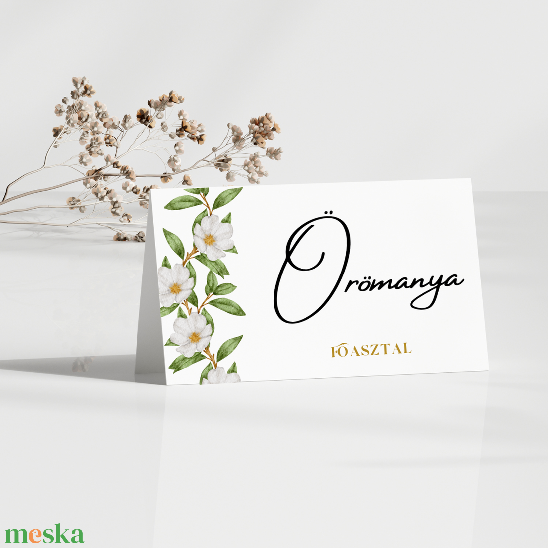 Ültetőkártya  Greenery - esküvő - meghívó & kártya - ültetési rend - Meska.hu