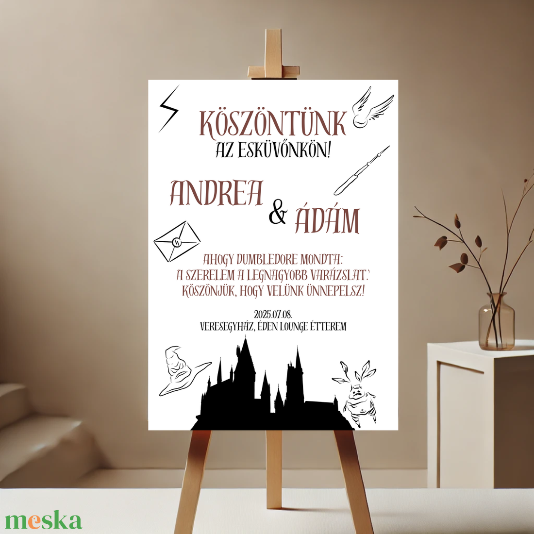 Köszöntő Tábla Harry Potter - esküvő - dekoráció - helyszíni dekor - Meska.hu Köszöntő Tábla Harry Potter - esküvő - dekoráció - helyszíni dekor - Meska.hu