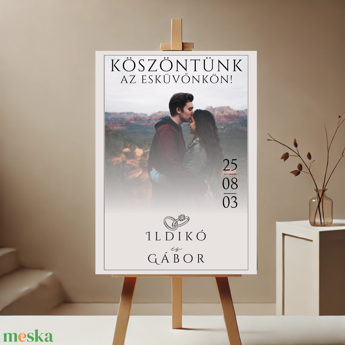 Köszöntő Tábla  Minimalista, Fotós - esküvő - dekoráció - helyszíni dekor - Meska.hu