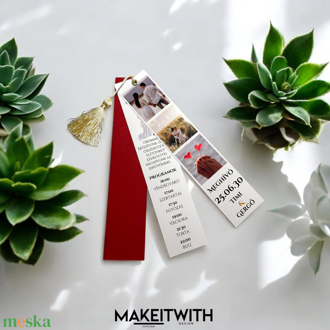Trio Design esküvői meghívó - esküvő - meghívó & kártya - meghívó - Meska.hu