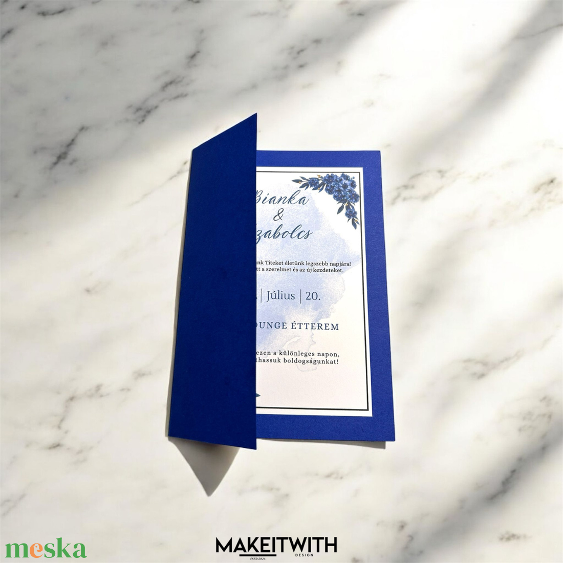 Elegáns Kék Esküvői Meghívó Arany Viaszpecséttel - esküvő - meghívó & kártya - meghívó - Meska.hu Elegáns Kék Esküvői Meghívó Arany Viaszpecséttel - esküvő - meghívó & kártya - meghívó - Meska.hu