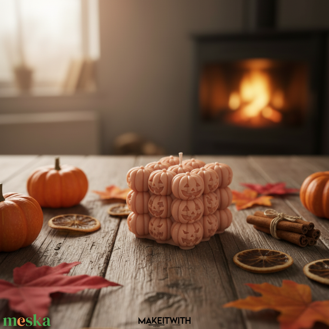 Halloween - TökKocka Szójaviasz Gyertya - otthon & életmód - gyertya, illat, aroma - gyertya - Meska.hu