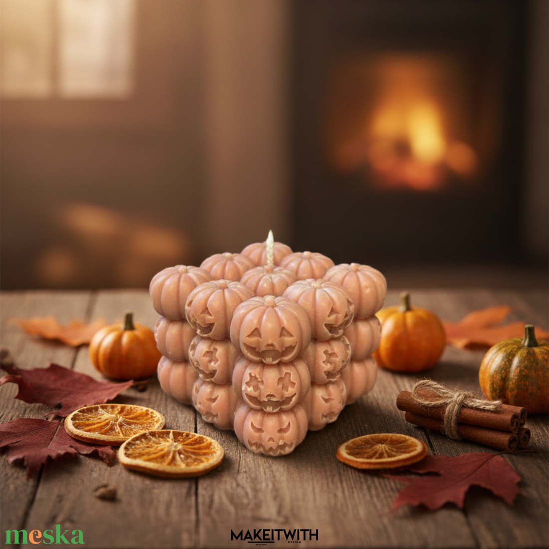 Halloween - TökKocka Szójaviasz Gyertya - otthon & életmód - gyertya, illat, aroma - gyertya - Meska.hu