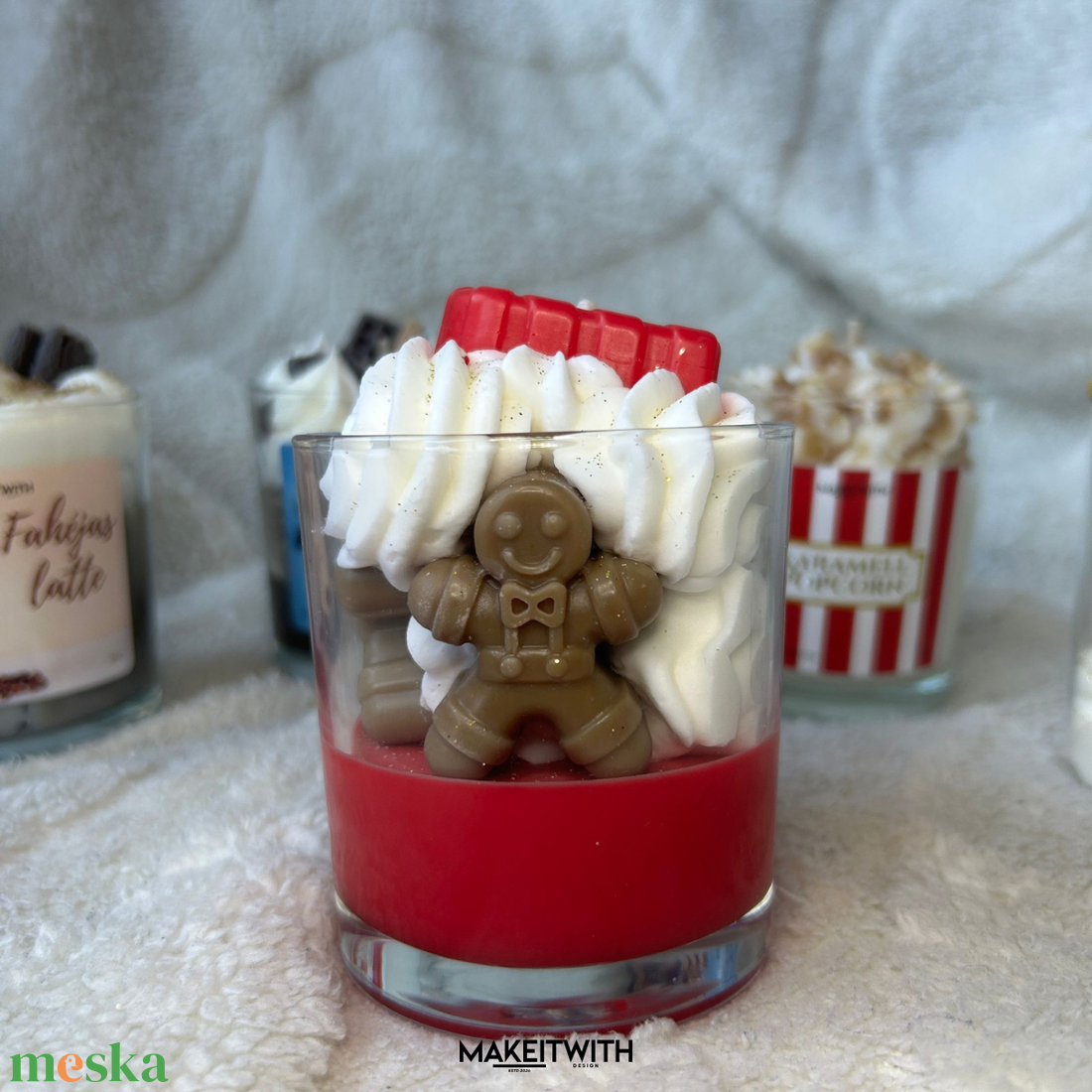 Mézeskalács Mámor - poharas gyertya - karácsony - karácsonyi lakásdekoráció - karácsonyi illatgyertya, mécses - Meska.hu